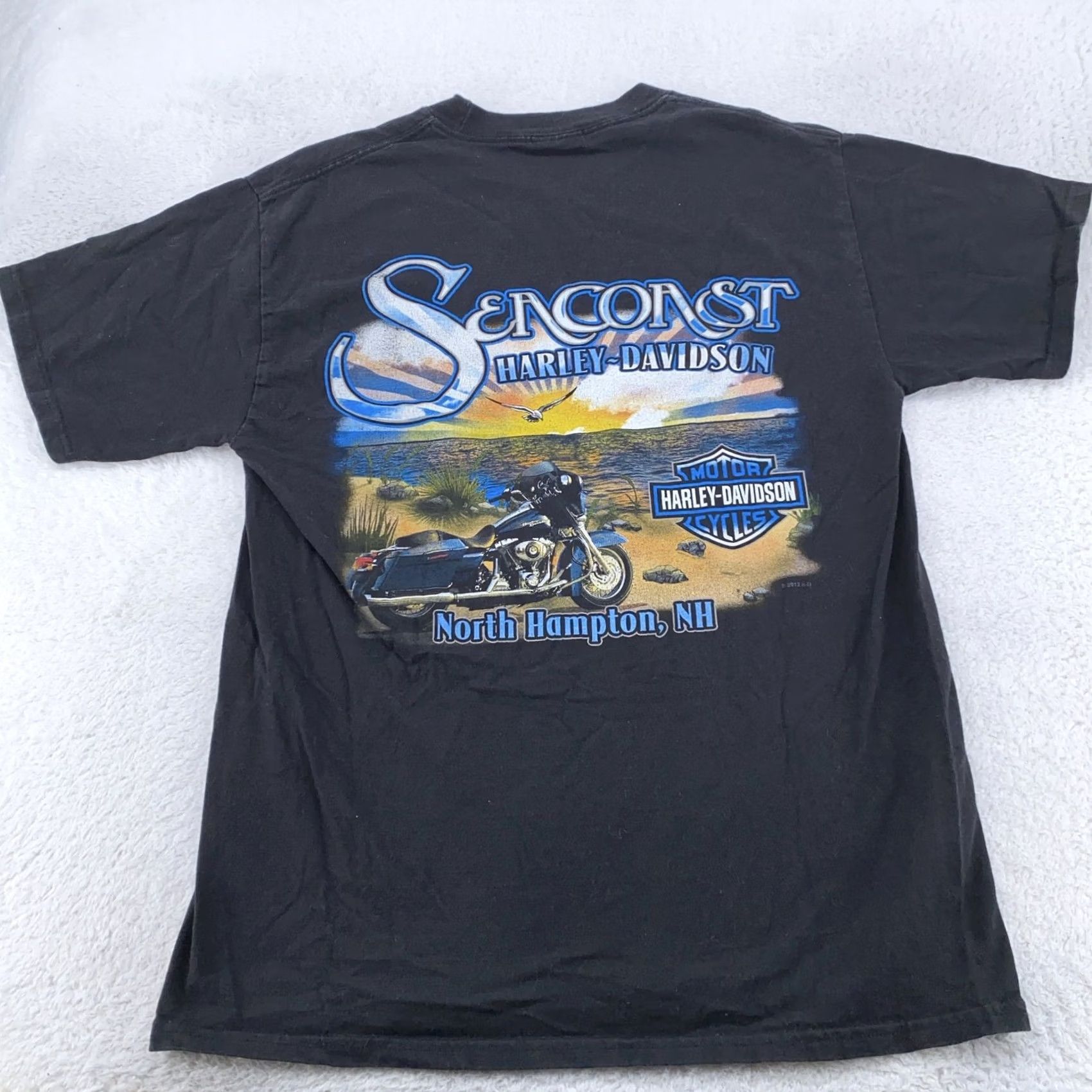 Harley Davidson Harley-Davidson Shirt Mens Medium Black Seacoast North Hampton NH Motorcycle Tee Size US M / EU 48-50 / 2 - 4 Thumbnail