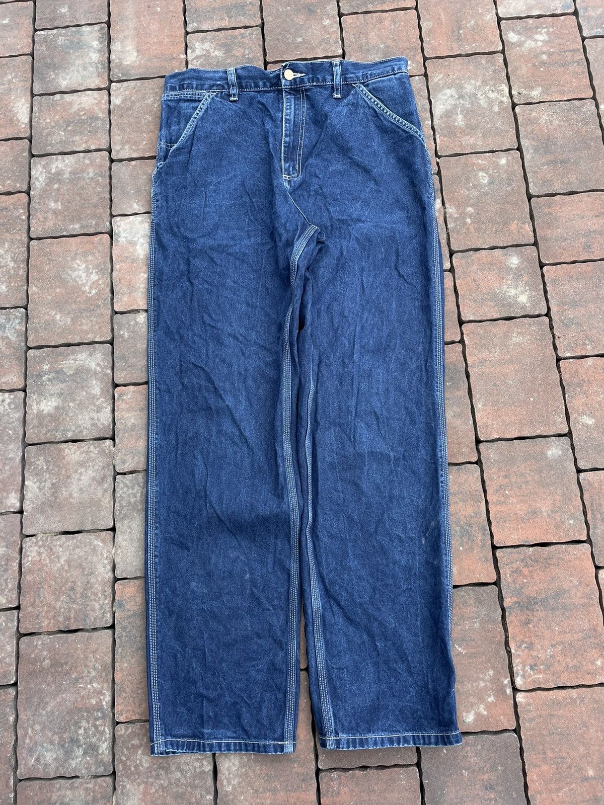 Carhartt × Vintage Vintage Carhartt Simple Denim Work Pants Size US 32 / EU 48 - 2 Thumbnail