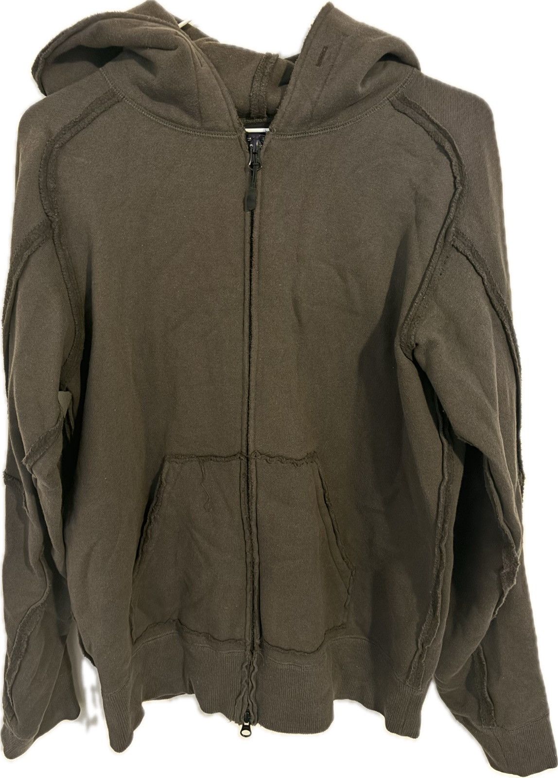 image of Needles Sportswear "insideout" Deconstructed Sewn Hoodie in Brown, Men's (Size Medium)
