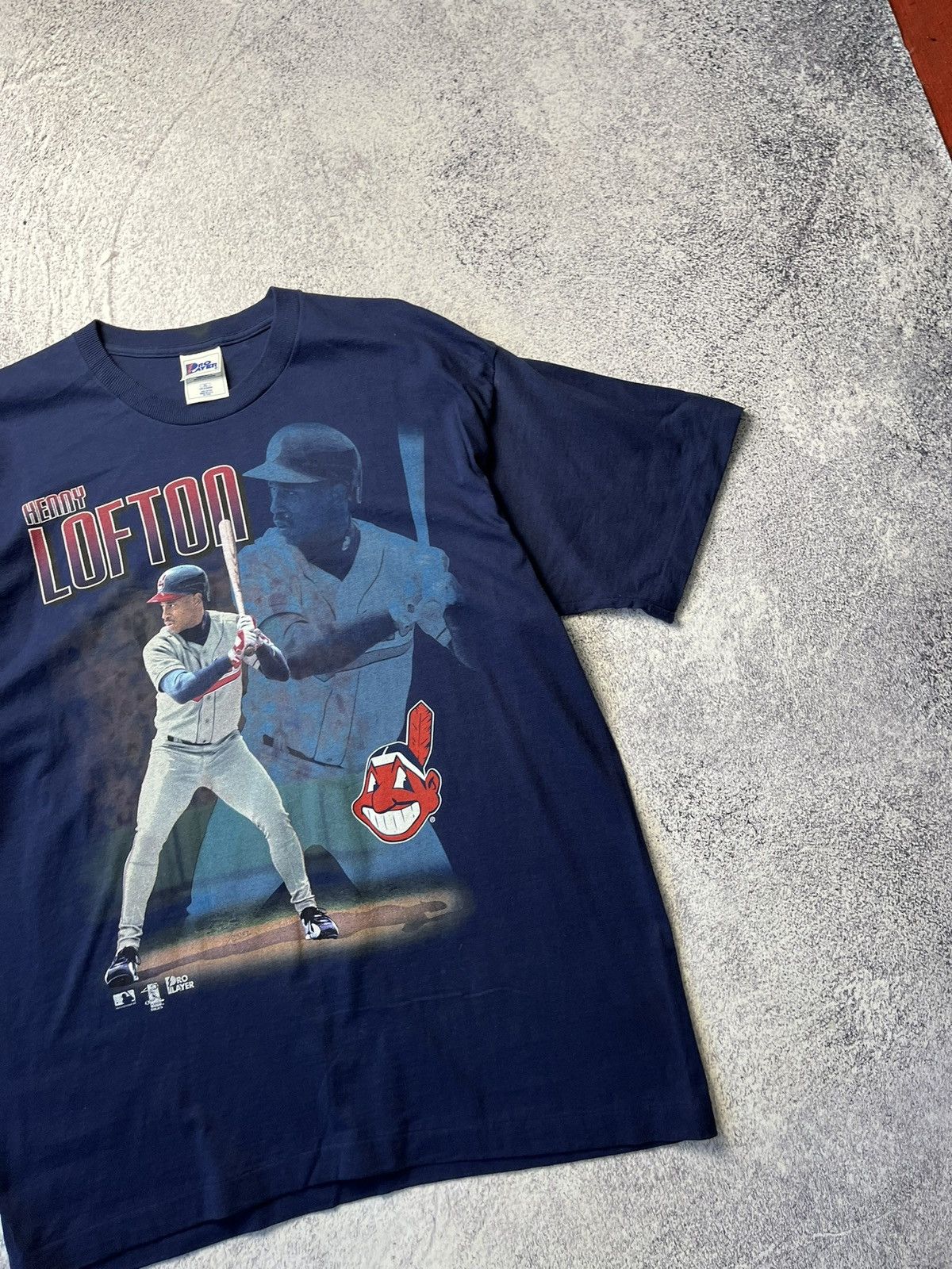 MLB Vintage 1996 Kenny Lofton Pro Player MLB Made in USA Tee Size US XL / EU 56 / 4 - 7 Thumbnail