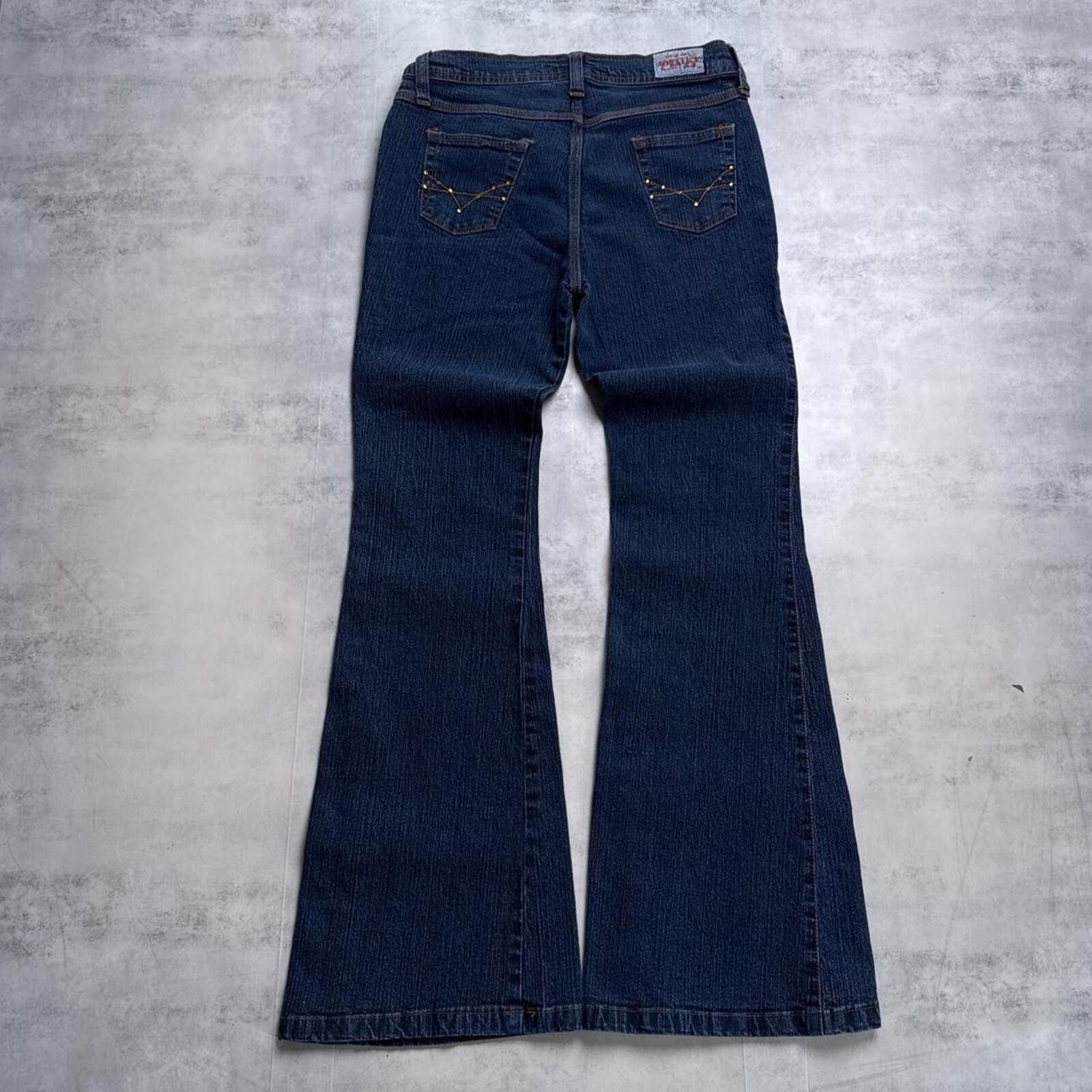Other Y2K Joystick 00s Blue Flared Denim Jeans Size 30" / US 8 / IT 44 - 2 Thumbnail