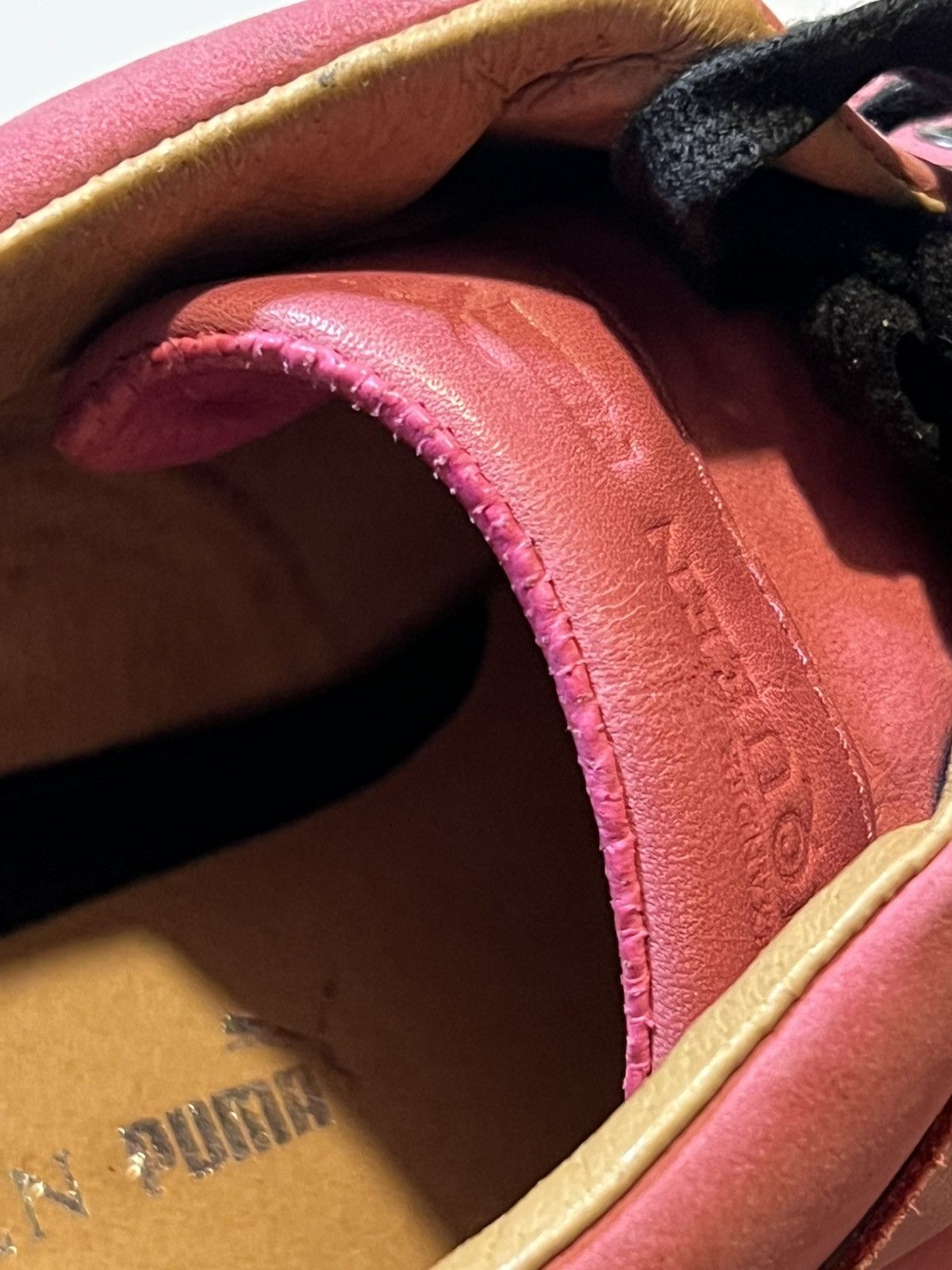 Alexander McQueen × Puma Men Deck Lo sneakers in a pink leather designer skate shoes Size US 12 / EU 45 - 8 Thumbnail