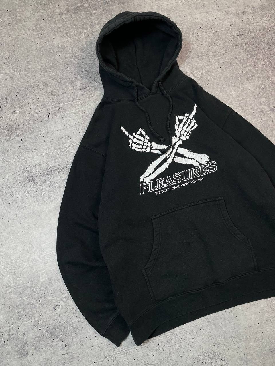 Pleasures Vintage Pleasures Dont Care Skeleton Baggy Hoodie Y2K Size US L / EU 52-54 / 3 - 2 Thumbnail