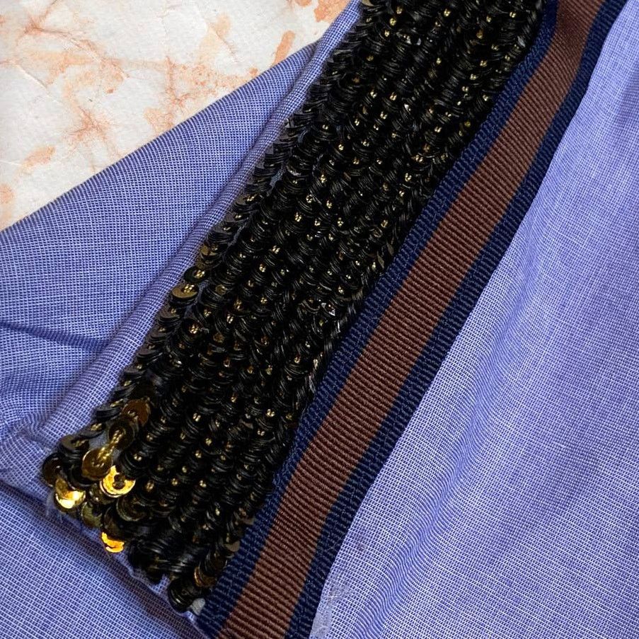 J.Crew J. Crew Periwinkle Blue/Purple Sequin Cotton Button Shirt 2 Size XS / US 0-2 / IT 36-38 - 8 Thumbnail
