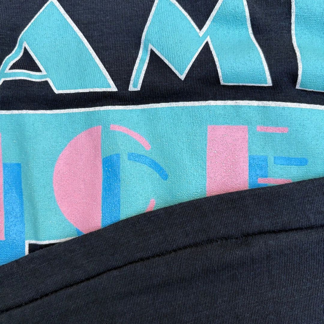 Vintage Miami Vice 1980 80s Vintage TV Series USA Made Logo T-Shirt Size US L / EU 52-54 / 3 - 3 Thumbnail