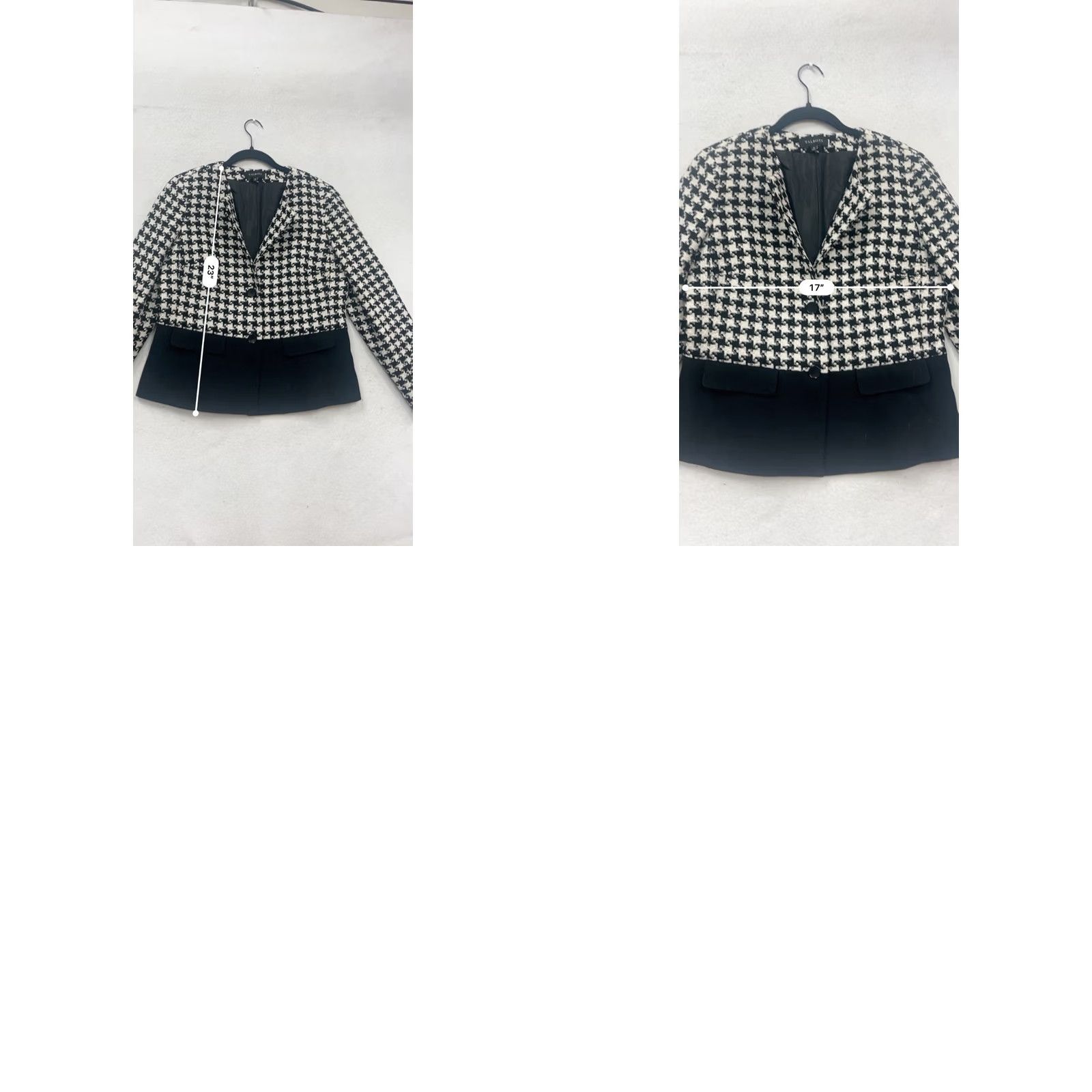Talbots Talbots Womens Blazer Houndstooth Size 10 Black Wool/Nylon Like New Pants Suit Womens Size L / US 10 / IT 46 - 8 Thumbnail