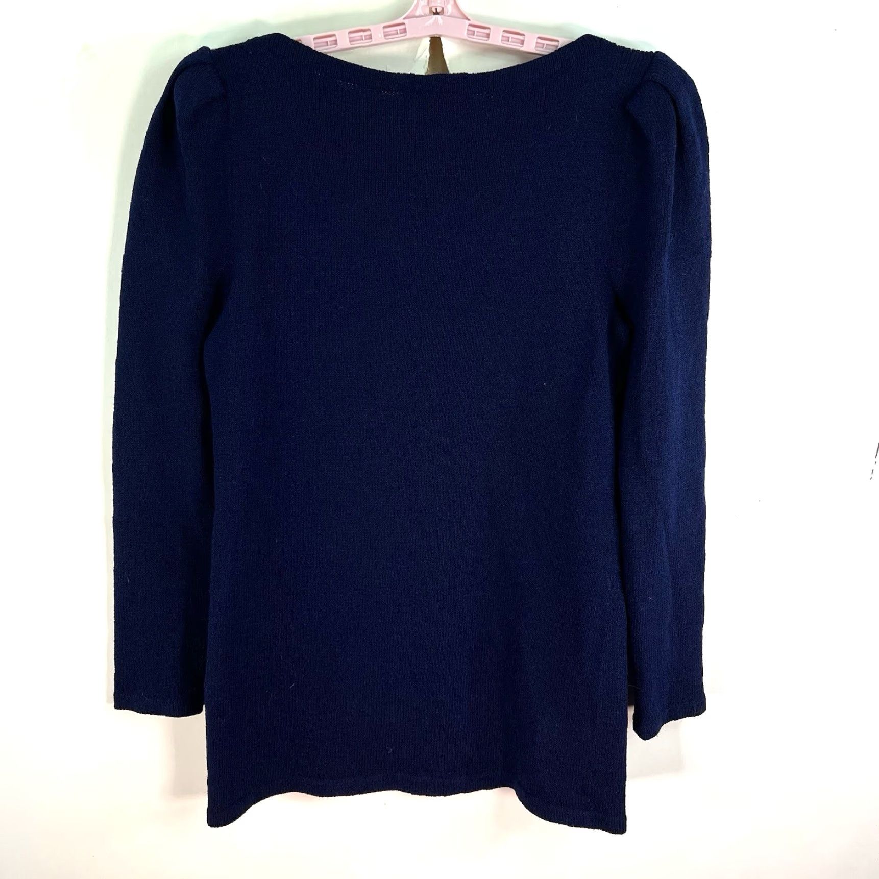 Vintage VINTAGE Raul Blanco Handloom Sweater Women’s Size 8 Blue Geometric Knit Pullover Raglan Long Sleeve Vintage 80s/90s Womens Size M / US 6-8 / IT 42-44 - 4 Thumbnail