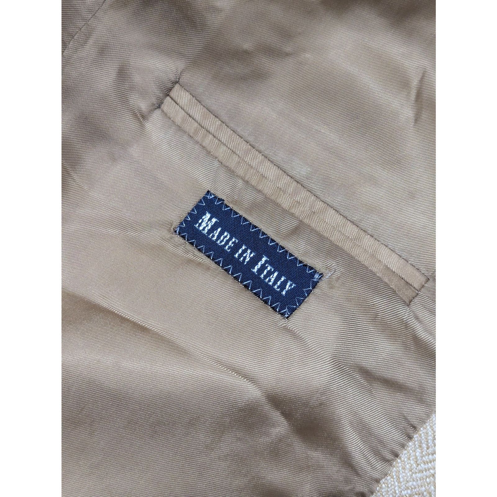 Polo Ralph Lauren × Ralph Lauren × Vintage Vintage Polo Ralph Lauren Silk Flax Blazer Suit Jacket Tan Size 44R - 7 Thumbnail