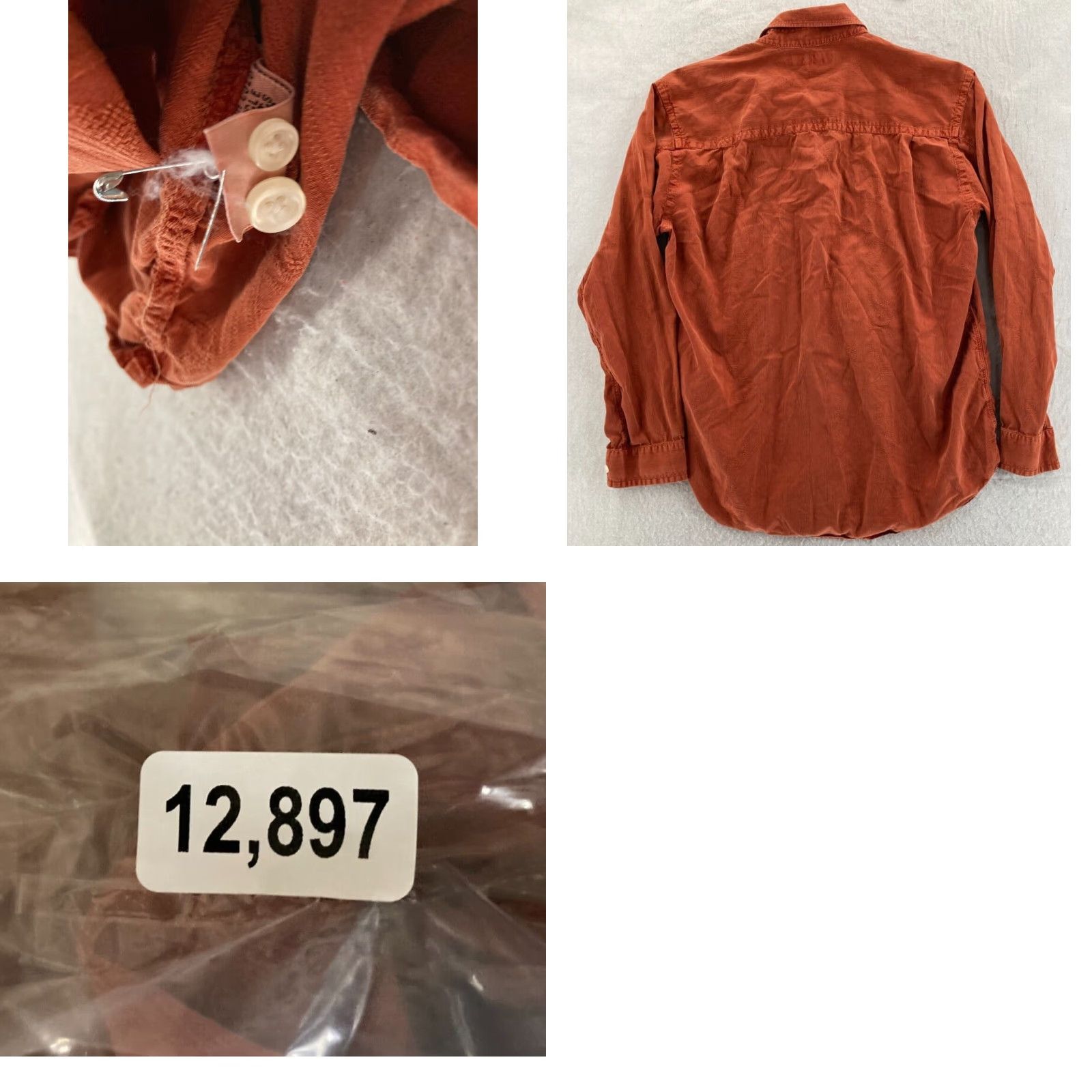 Tommy Bahama Tommy Bahama Button-Up Shirt Mens Medium Orange Tencel Cotton Long Sleeve Casual Beach Size US M / EU 48-50 / 2 - 8 Thumbnail