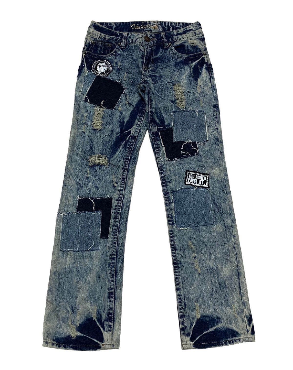 If Six Was Nine × Japanese Brand Rare Design Vintage Brand Vestiamo Distressed Jeans 2000s Size US 31 - 1 Thumbnail