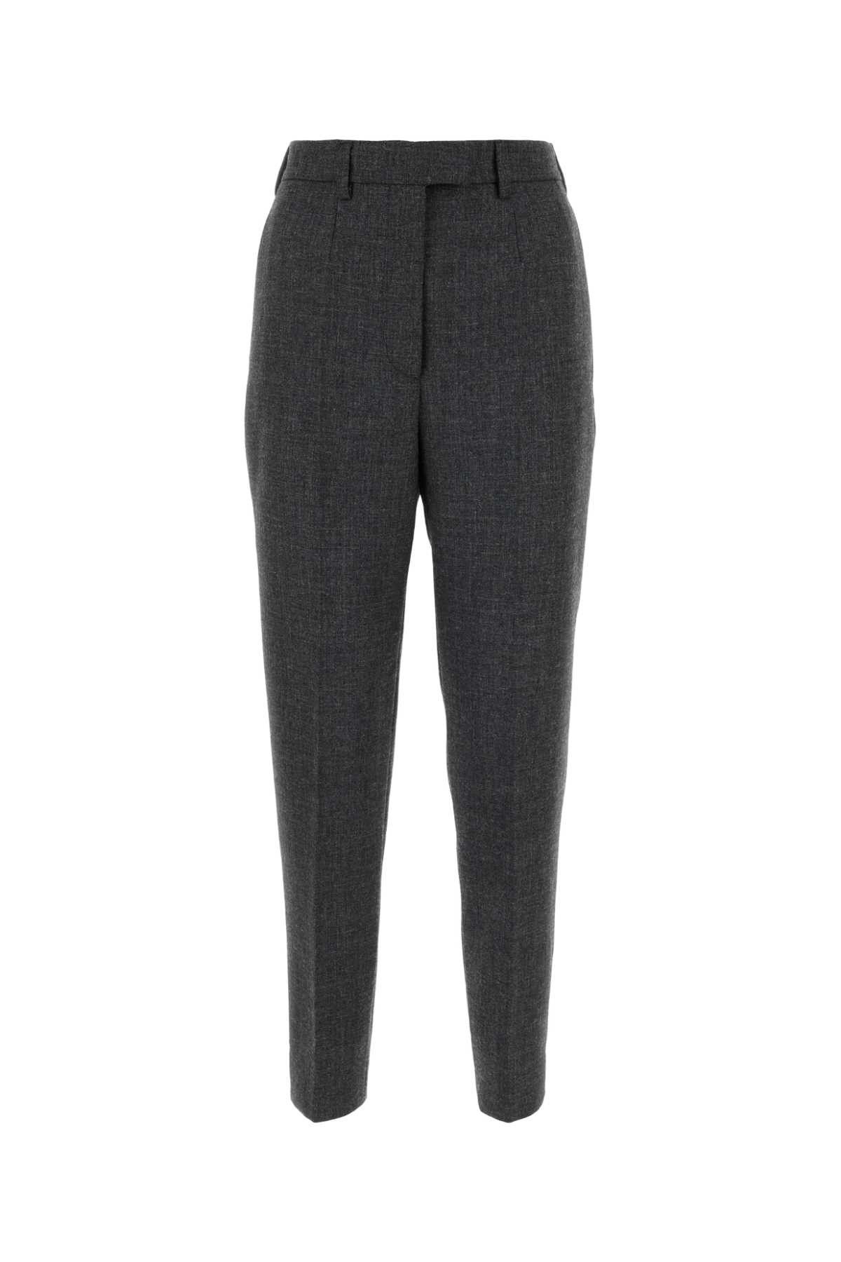 image of Prada Dark Grey Wool Pant, Women's (Size 27)