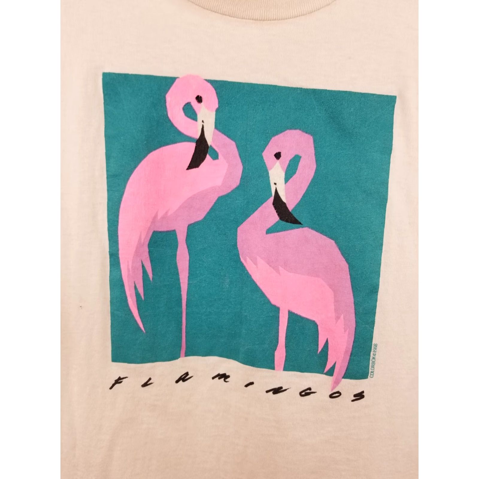 Vintage VINTAGE 88' Flamingo Sun T-SHIRT White XLARGE Short Sleeve Round Neck Cotton Jersey Unbranded Men XS-XL? Size US XL / EU 56 / 4 - 2 Thumbnail