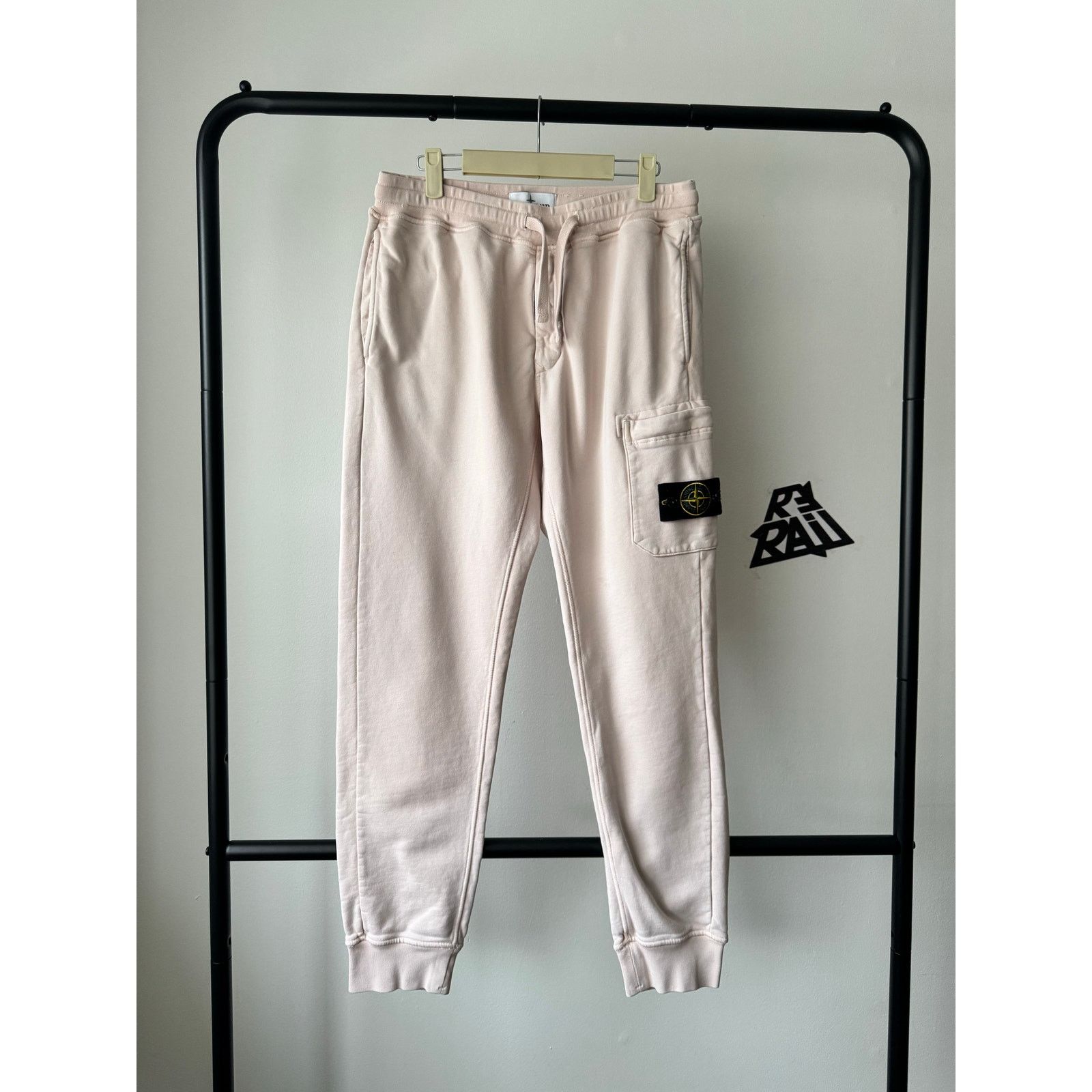 Stone Island Compass Logo Sweatpants Pink Italy