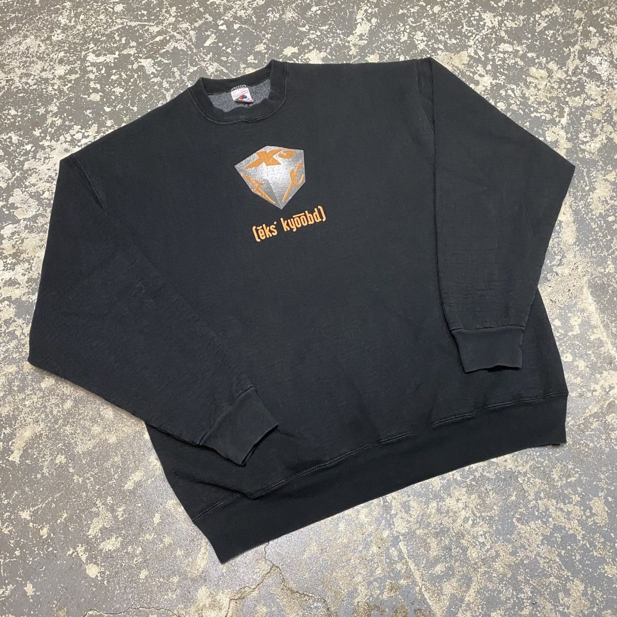 Fruit Of The Loom × Vintage Vintage Eks Kyoobd X-Cubed Don’t Be Square Art Hoodie Crewne Size US XL / EU 56 / 4 - 9 Thumbnail