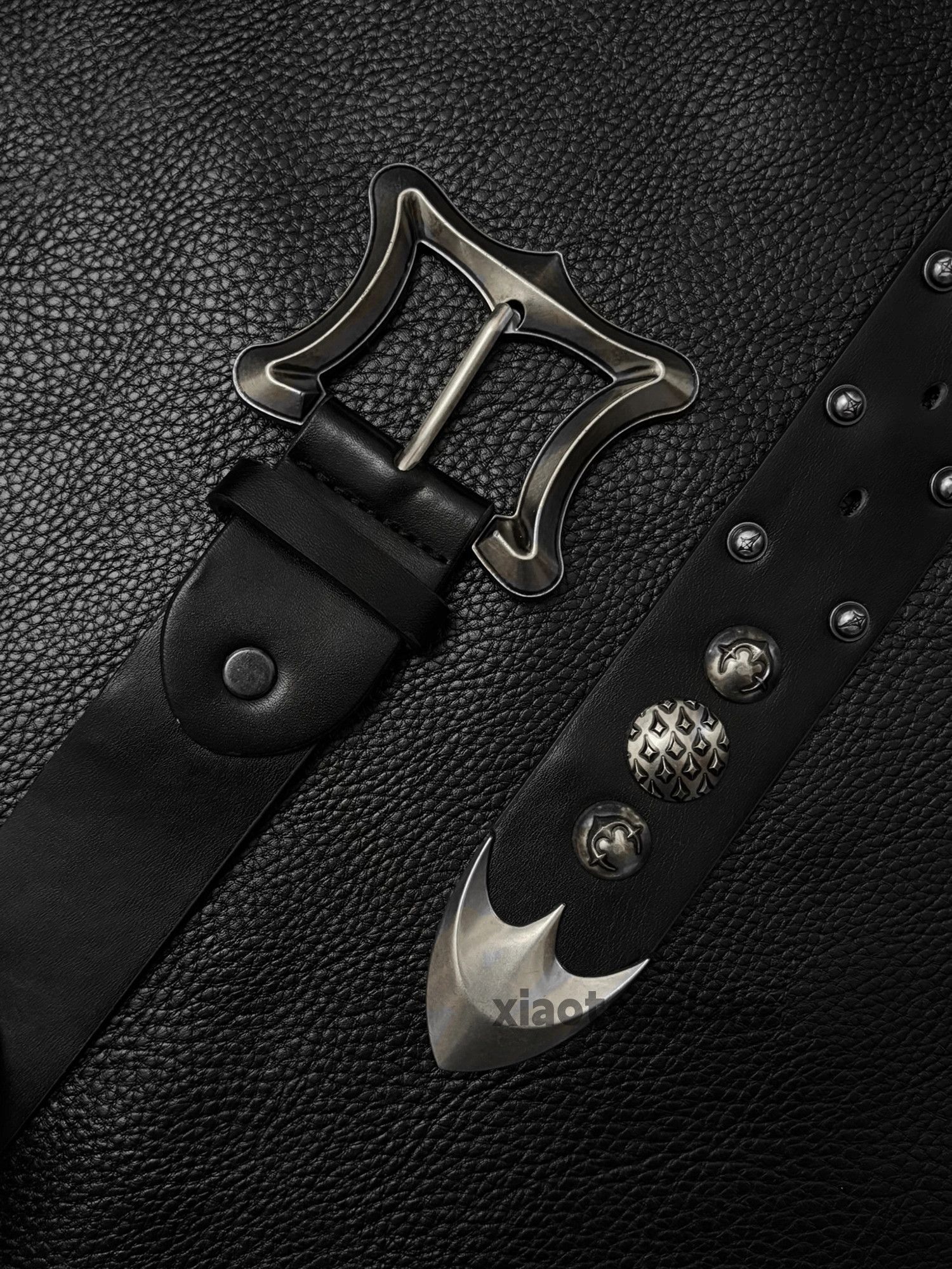 Japanese Brand Unisex studded rivet yuppie rock hiphop y2k belt Size ONE SIZE - 3 Thumbnail