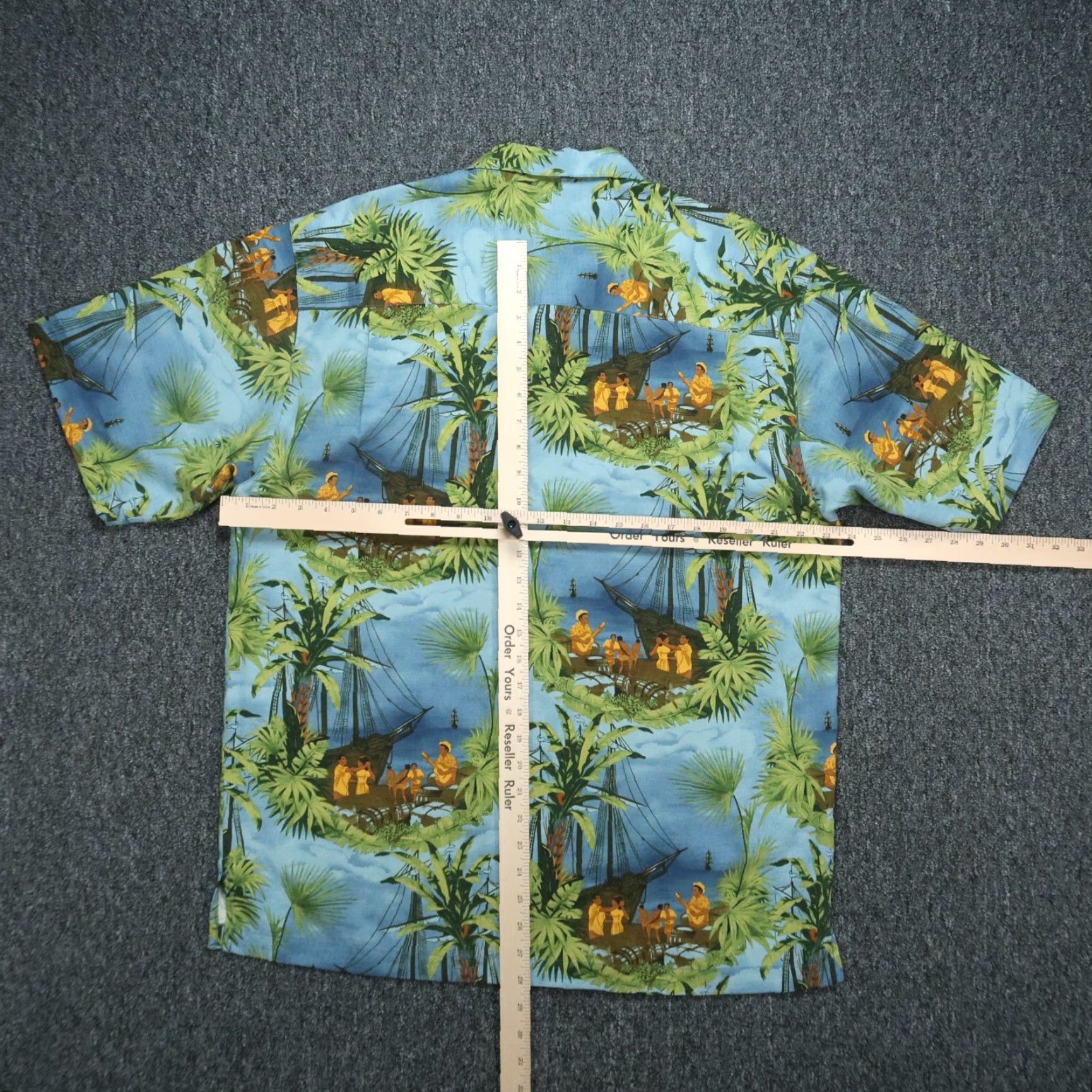 Tommy Bahama Tommy Bahama Shirt Men Medium Blue Green Silk Island Hawaiian Short Sleeve Mens Size US M / EU 48-50 / 2 - 5 Thumbnail
