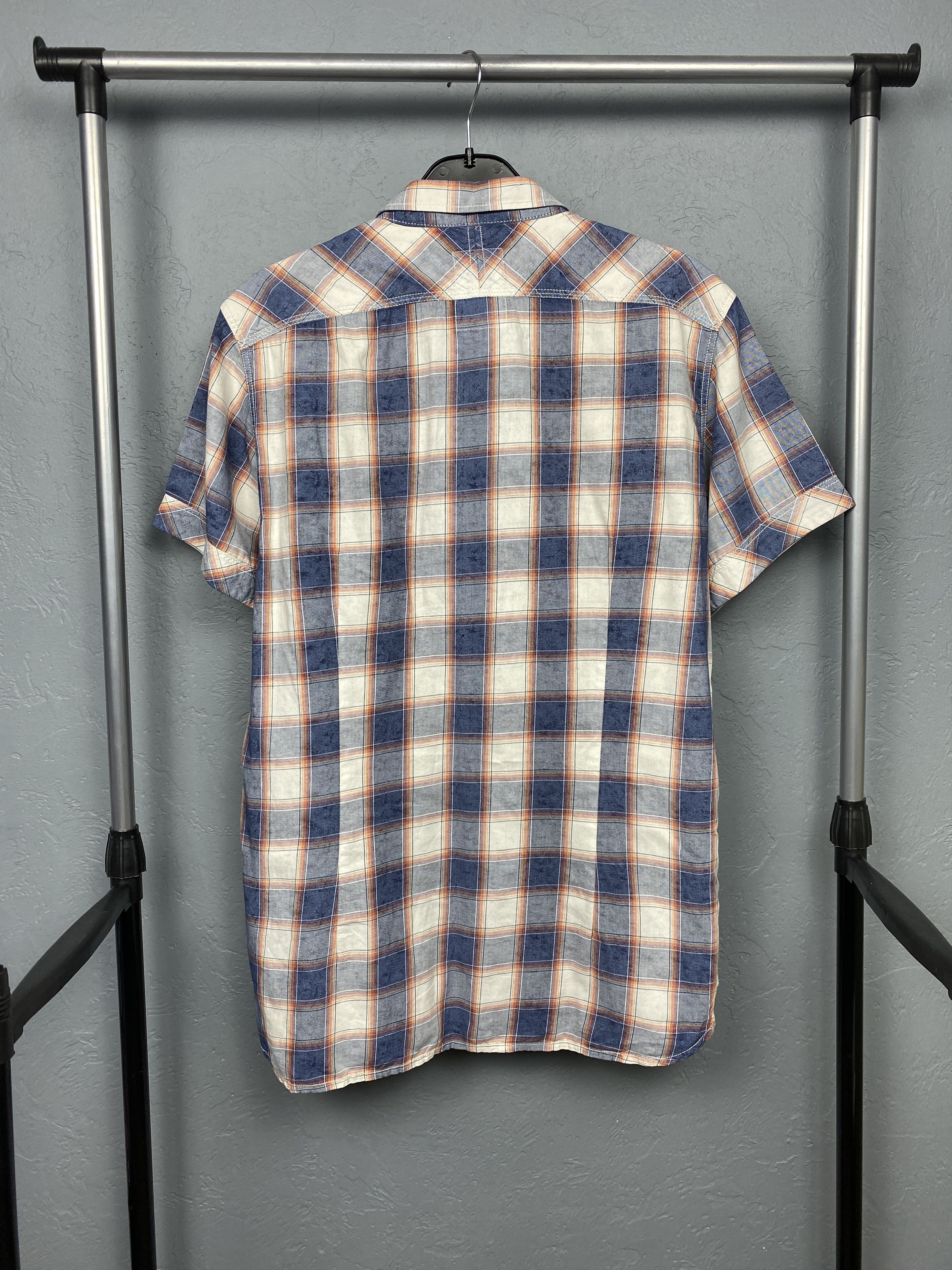 G-Star G Star Raw Vintage Mens Tacoma Short Sleeve Plaid Shirt Size US XL / EU 56 / 4 - 7 Thumbnail