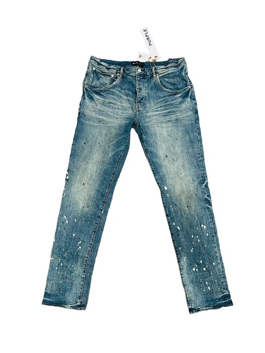 Purple Brand Jeans Mens Drop Fit Mid Rise Slim Leg P002 Black $295