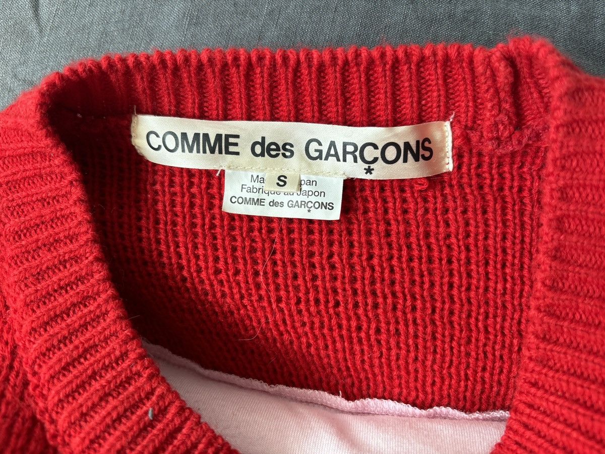 Comme des Garcons COMME DES GARCONS FW 2018 Padded Red Knit Sweater Size US S / EU 44-46 / 1 - 5 Thumbnail