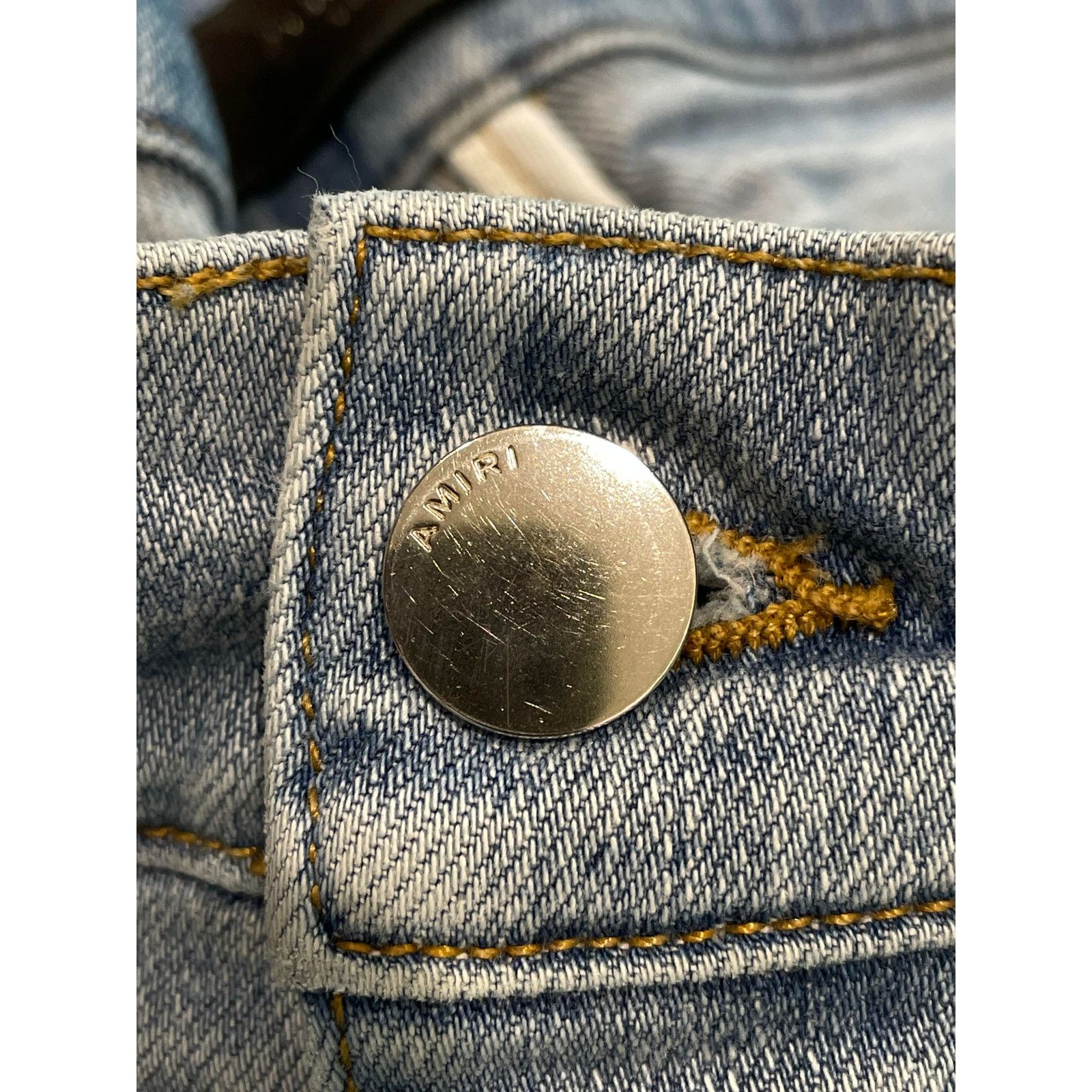 Amiri Amiri Side Logo Paint Drip Light Wash Jeans Size US 32 / EU 48 - 8 Thumbnail