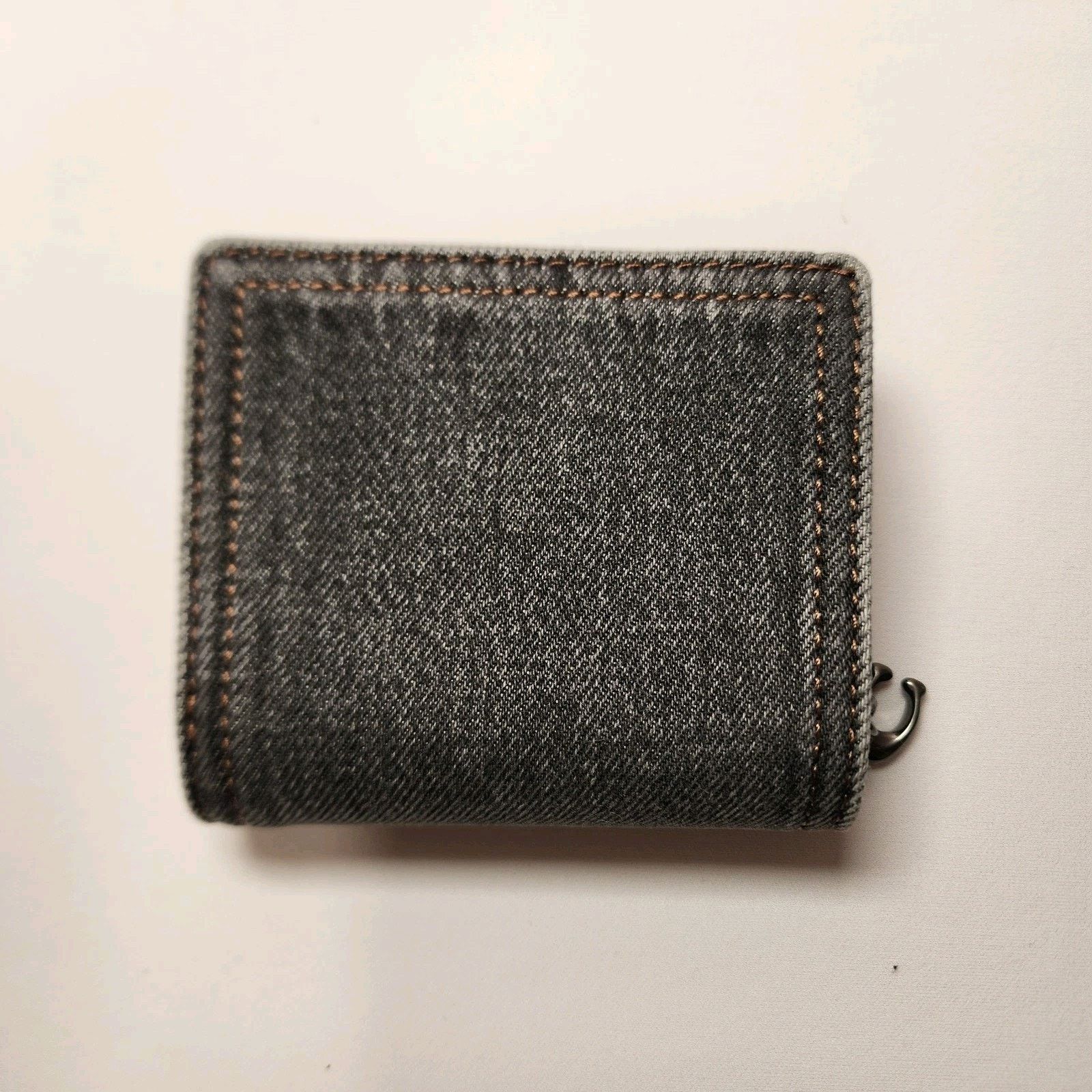 Coach NWT Coach CAP07 Washed Grey Denim Snap Wallet Size ONE SIZE - 4 Thumbnail