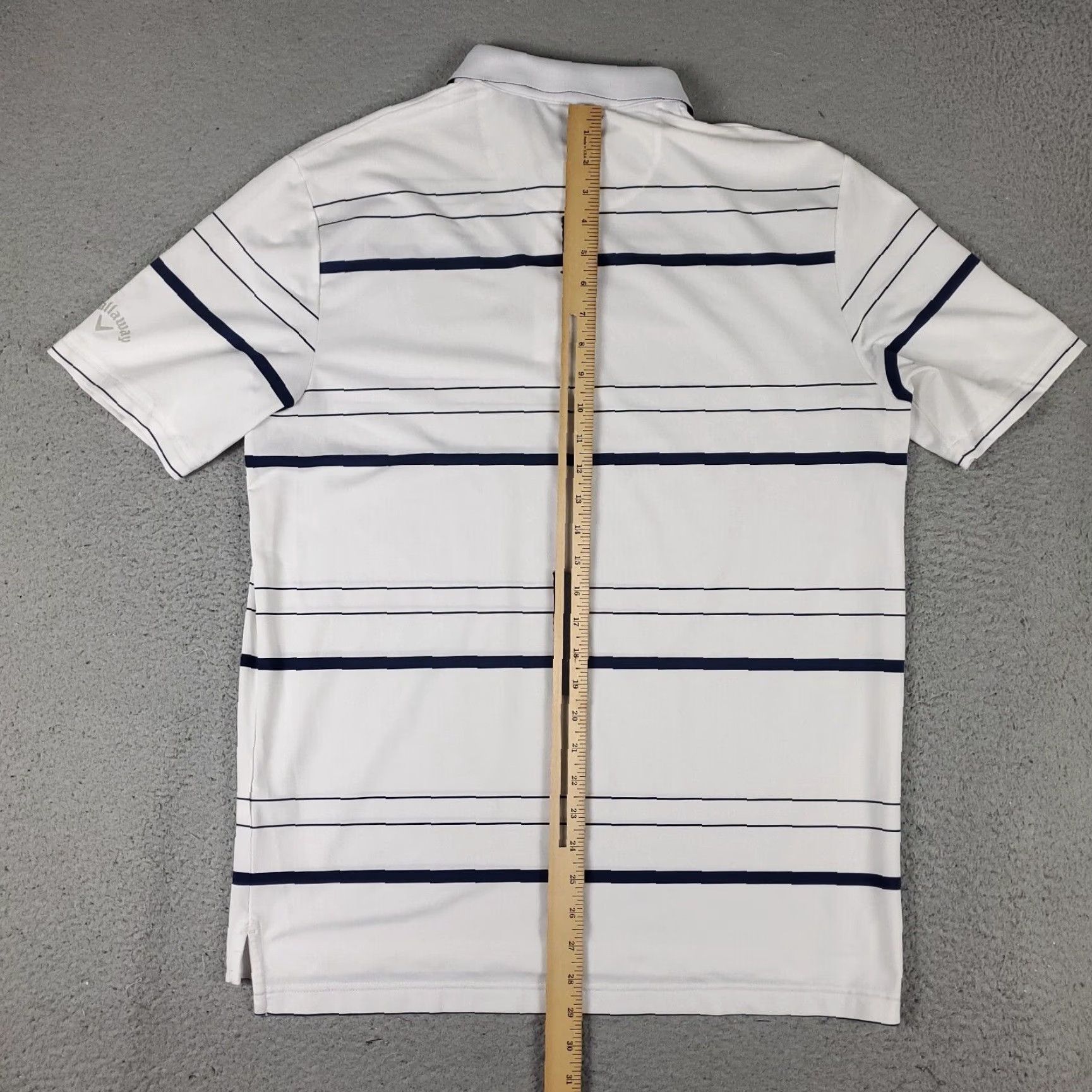 Callaway Callaway Polo Shirt Mens Size Medium White Striped Casual Golf Short Sleeve Shirt Polo Mens Size US M / EU 48-50 / 2 - 5 Thumbnail