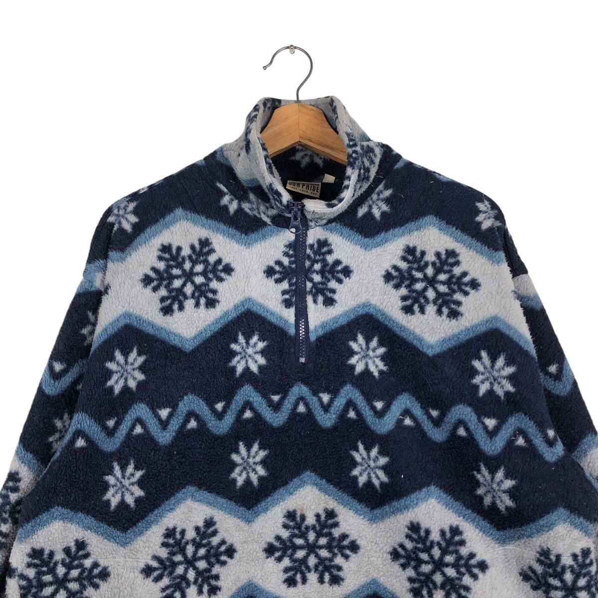 Japanese Brand 📌Vintage Half Zipper Fleece Jacket Native Navajo Our Pride Size US M / EU 48-50 / 2 - 4 Thumbnail