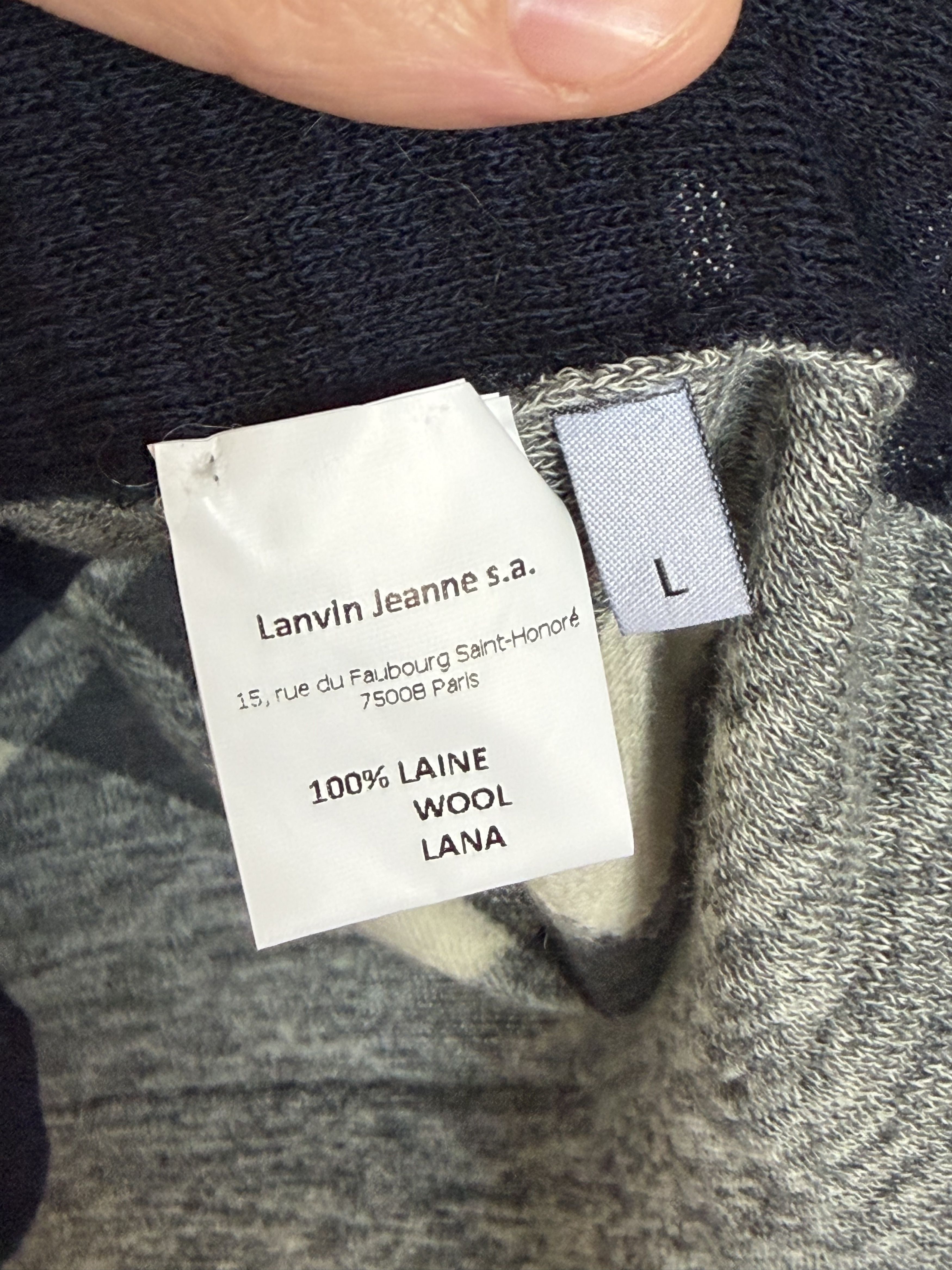 Lanvin Lanvin Distressed Argyle Patchwork Wool Sweater Green L Size US L / EU 52-54 / 3 - 4 Thumbnail