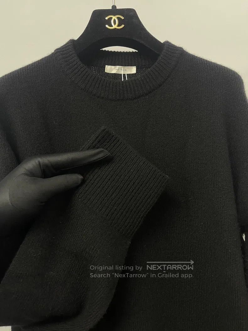 The Row The Row Classic black crewneck wool cashmere sweater Size XS / US 0-2 / IT 36-38 - 3 Thumbnail