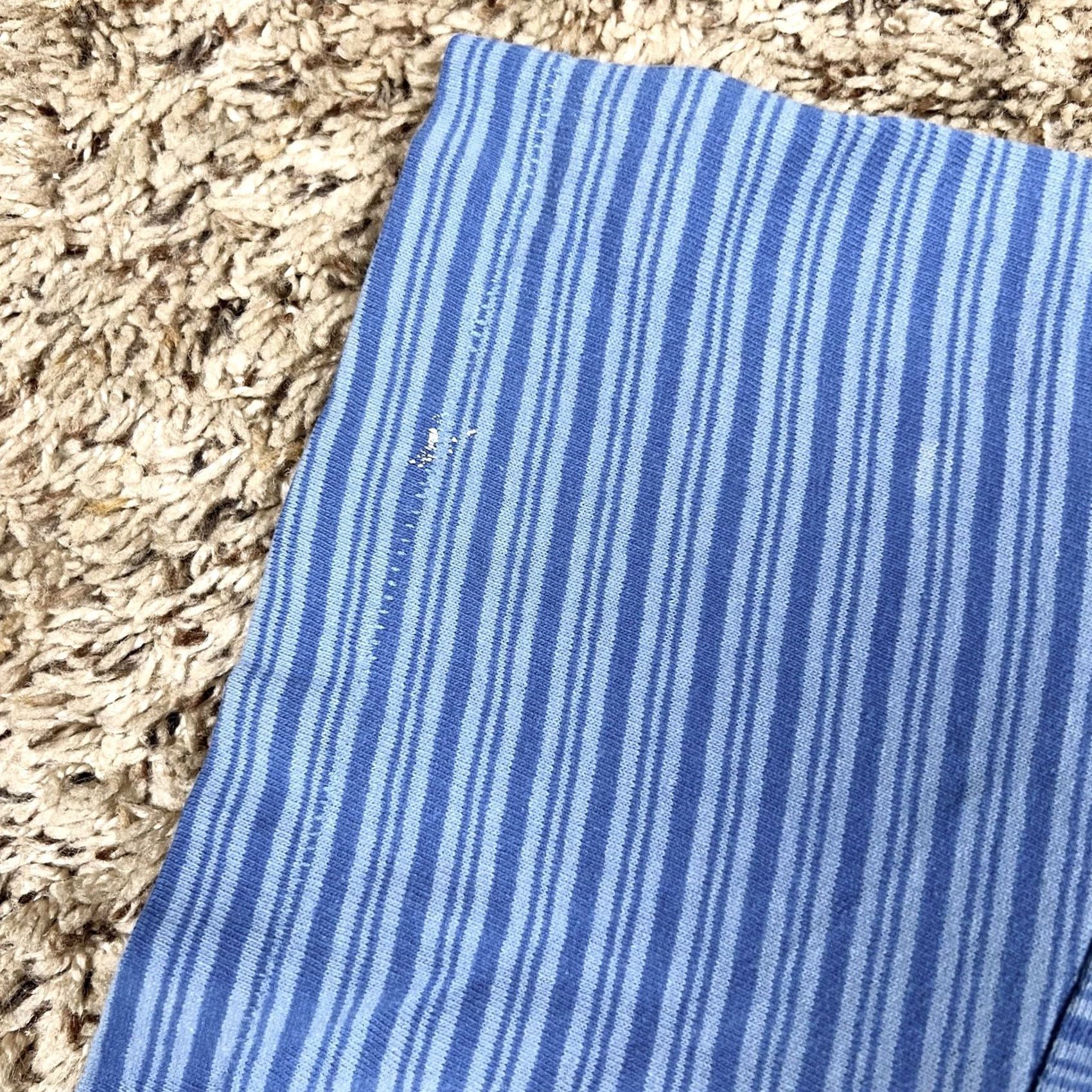 Vintage VINTAGE Cotton Deluxe Striped T-Shirt Adult XL Blue 100% Cotton Regular Unisex 90s Grunge Hipster Size US XL / EU 56 / 4 - 6 Thumbnail