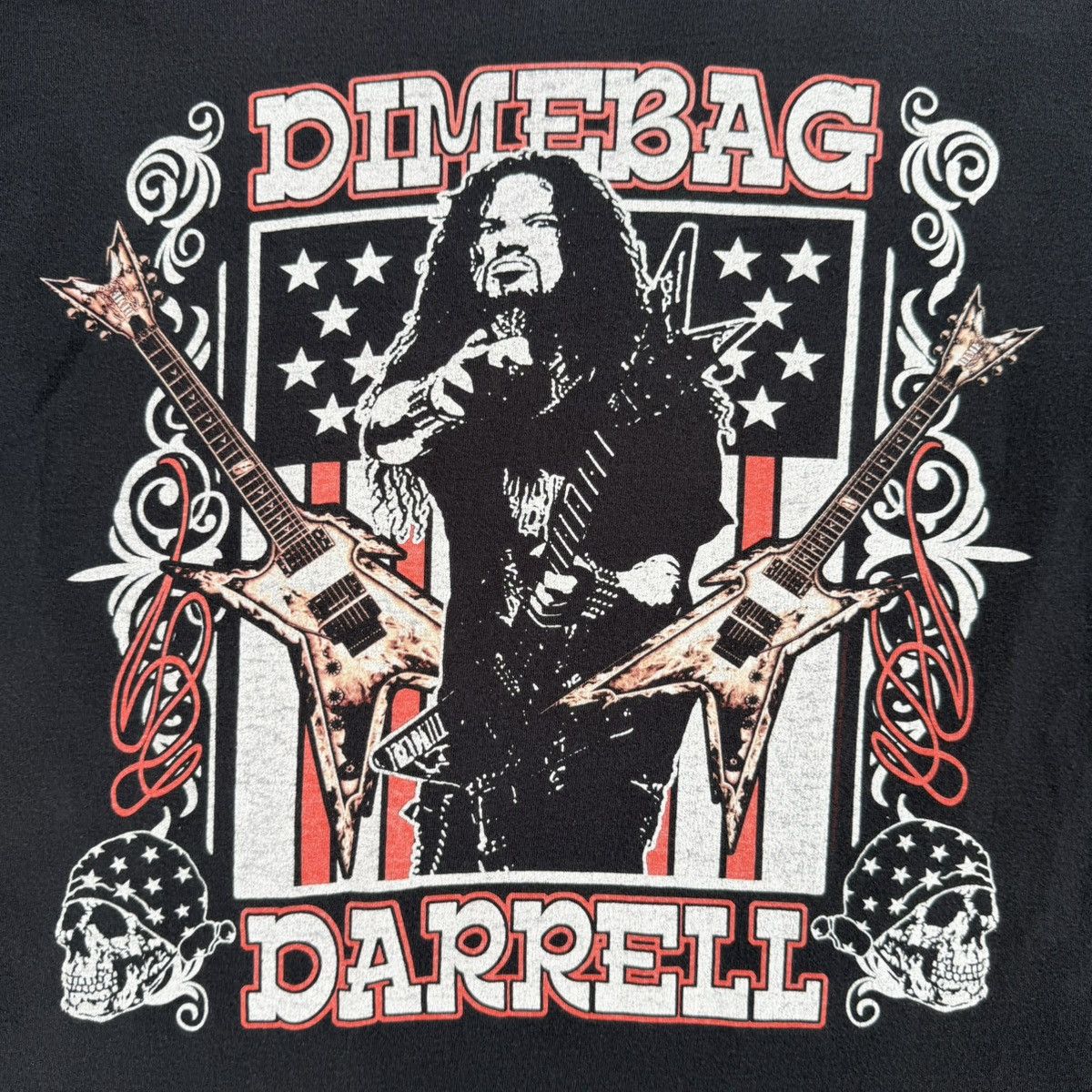 Other Vintage Y2K Dimebag Darrell Pantera Guitar T-Shirt Black Size US M / EU 48-50 / 2 - 3 Thumbnail
