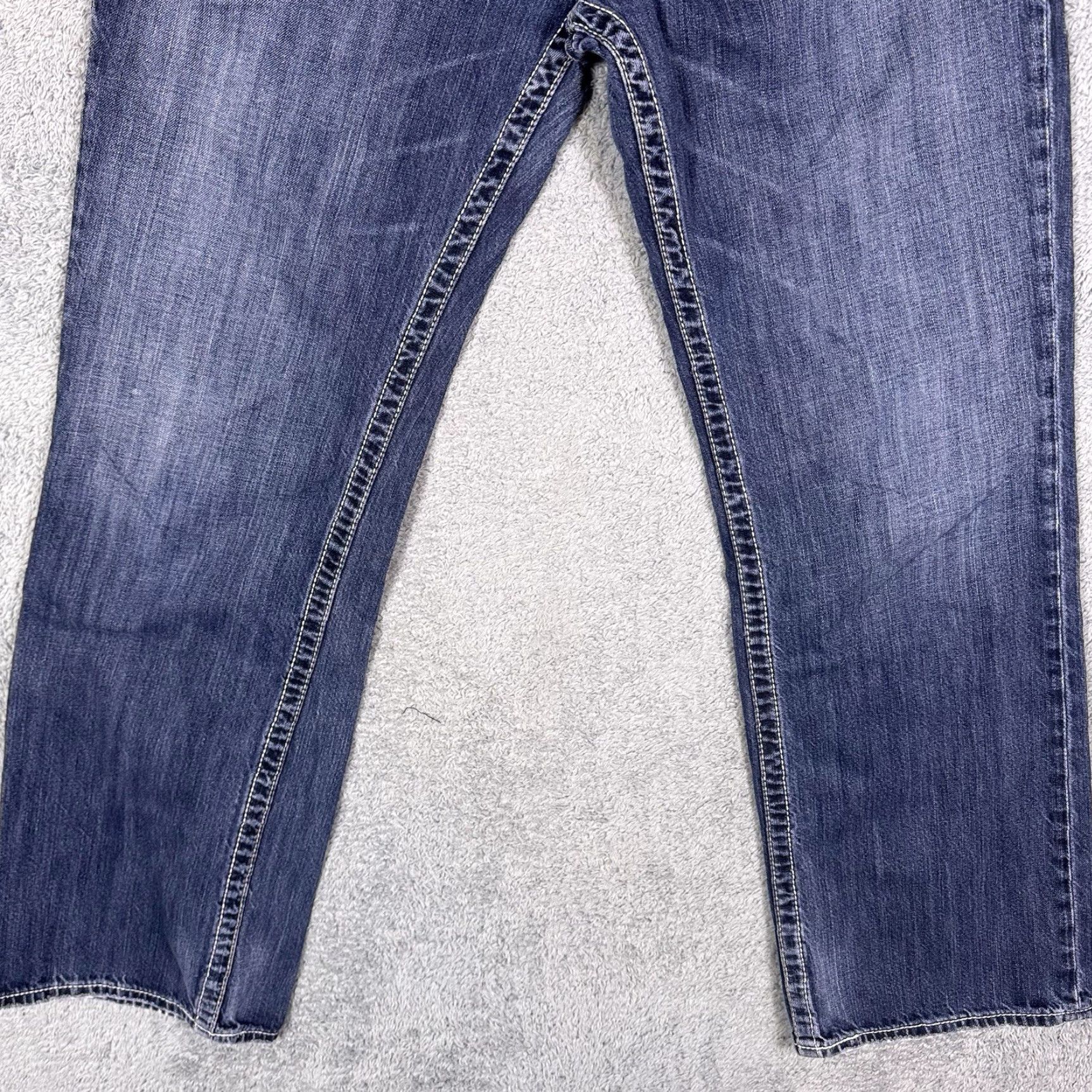 Vintage BIG STAR Jeans Men 34R Pioneer Bootcut 5-Pocket Denim Cowboy Whisker 100% Cotton Blue Mid Rise Regular 32in Inseam Zip Button Belt Loops 34 waist"} Size US 34 / EU 50 - 4 Thumbnail