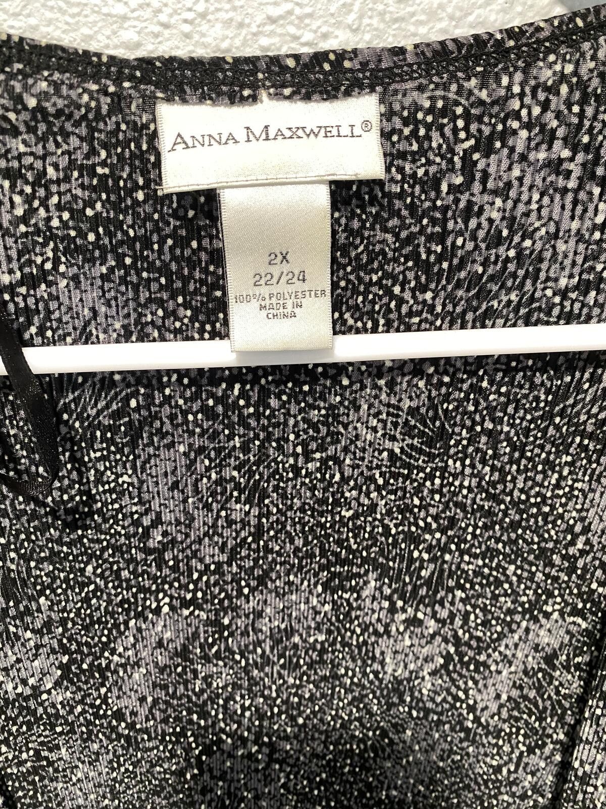 Other Anna Maxwell Black and White 2X Lightweight Open Cardigan Size XXL / US 16-18 / IT 52-54 - 3 Thumbnail
