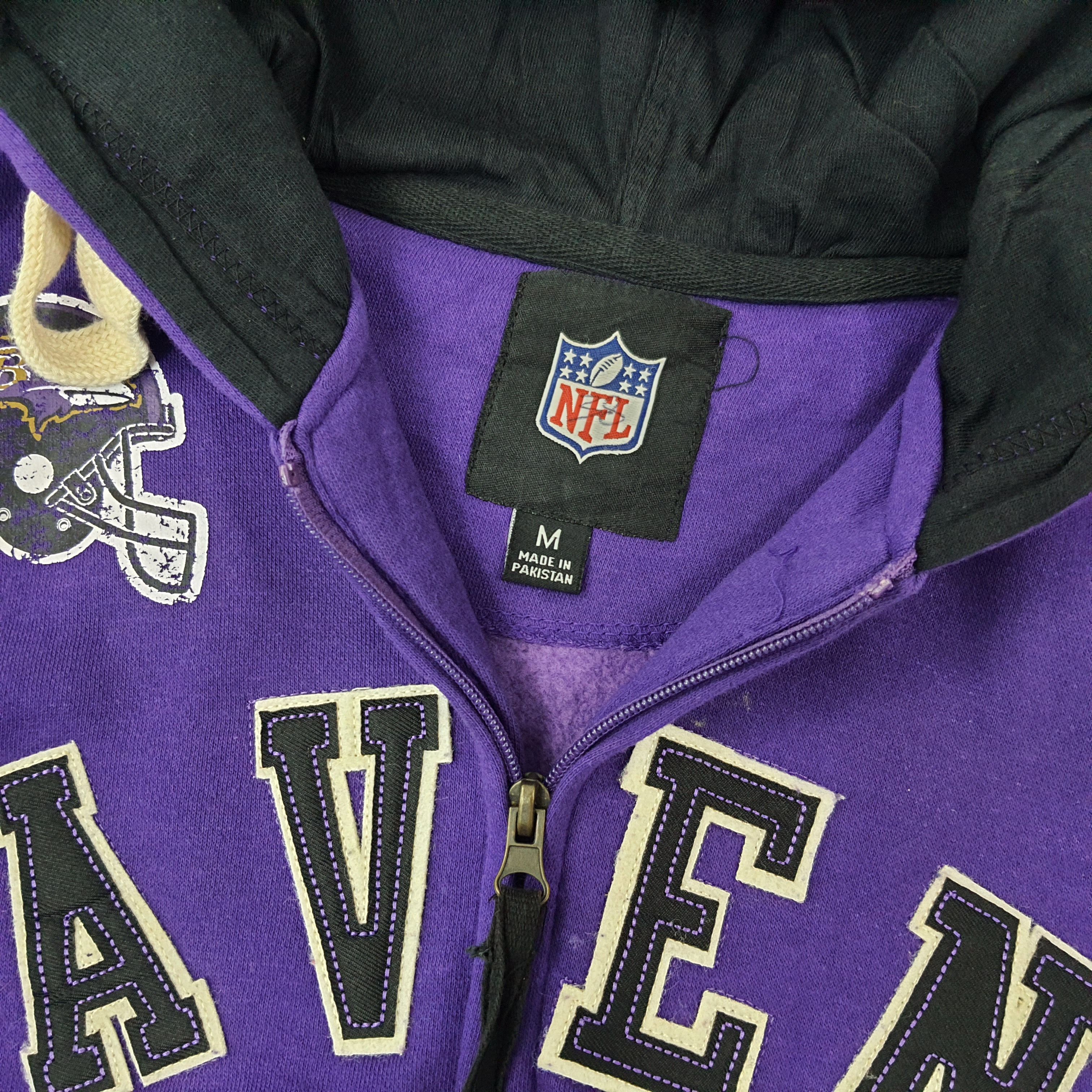 NFL Vintage NFL Ravens Football Team Zipper Hoodie C260N26 Size US M / EU 48-50 / 2 - 5 Thumbnail