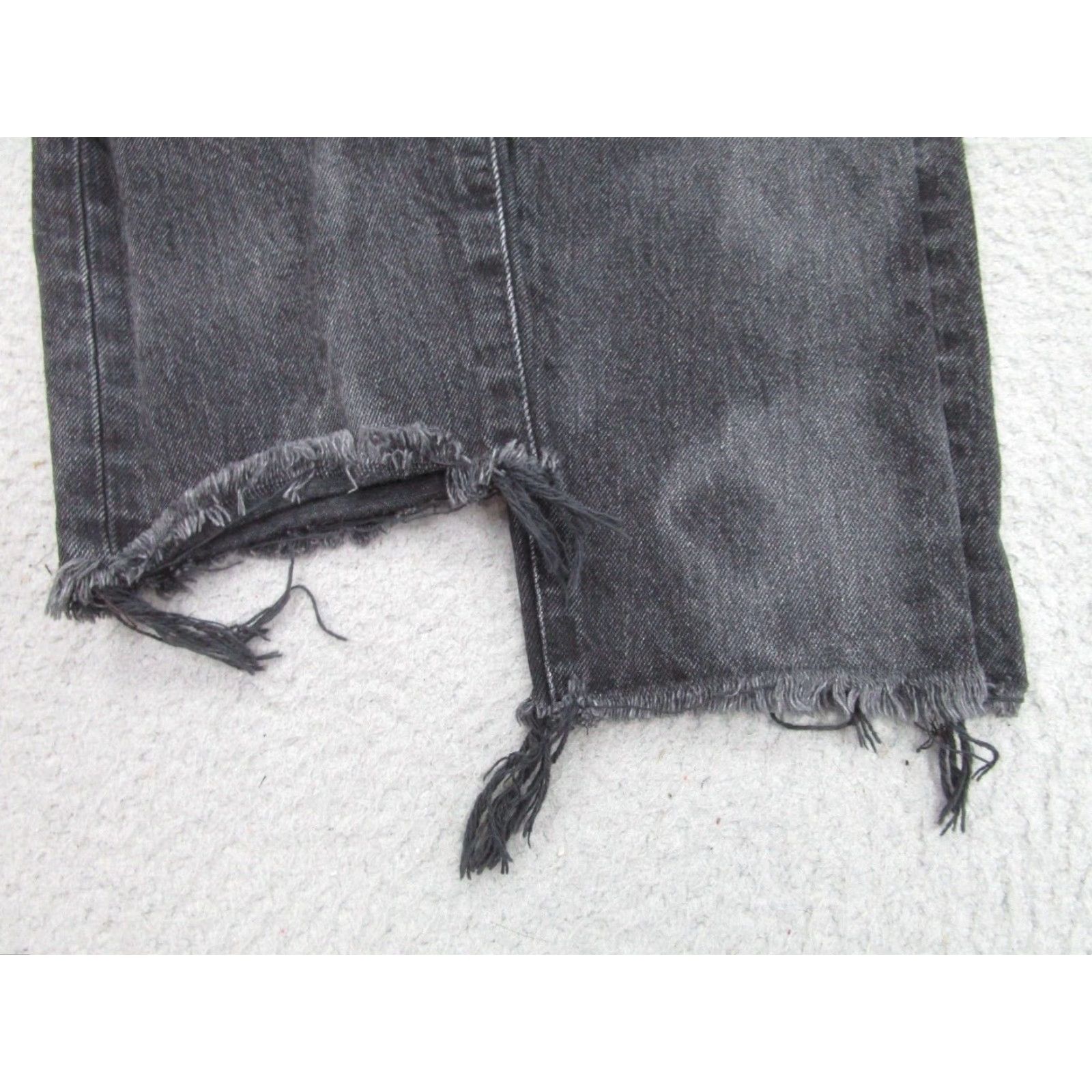 MOUSSY VINTAGE Moussy Vintage Jeans Women 31 Black Denim Ankle Distressed Selvedge Japan Womens Size 24" / US 00 / IT 34 - 3 Thumbnail