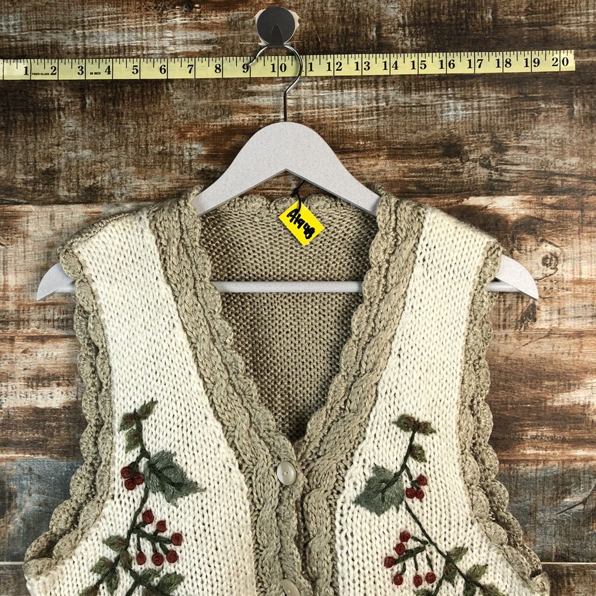 Homespun Knitwear × Japanese Brand Japan handmade Brown Vest Knitwear #A1948 Size M / US 6-8 / IT 42-44 - 4 Thumbnail