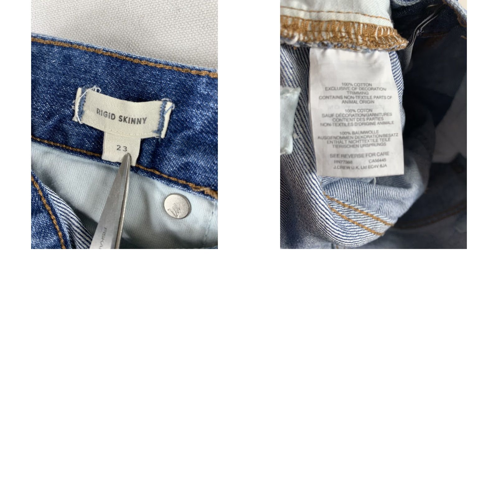 Madewell MADEWELL RIGID SKINNY JEANS WOMENS SIZE 23 BLUE 25X29 Size 40" / US 18 - 8 Thumbnail