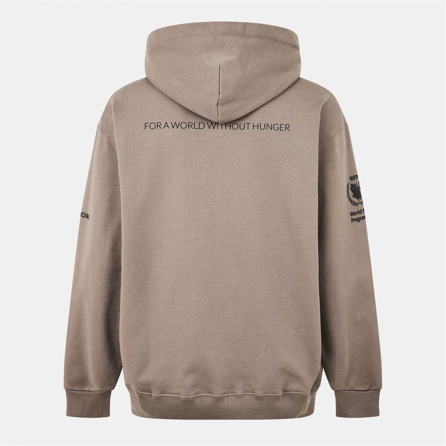 Balenciaga o1g2r1mq0226 Pull Over Relaxed Fit Hoodie In Taupe Size US M / EU 48-50 / 2 - 2 Thumbnail