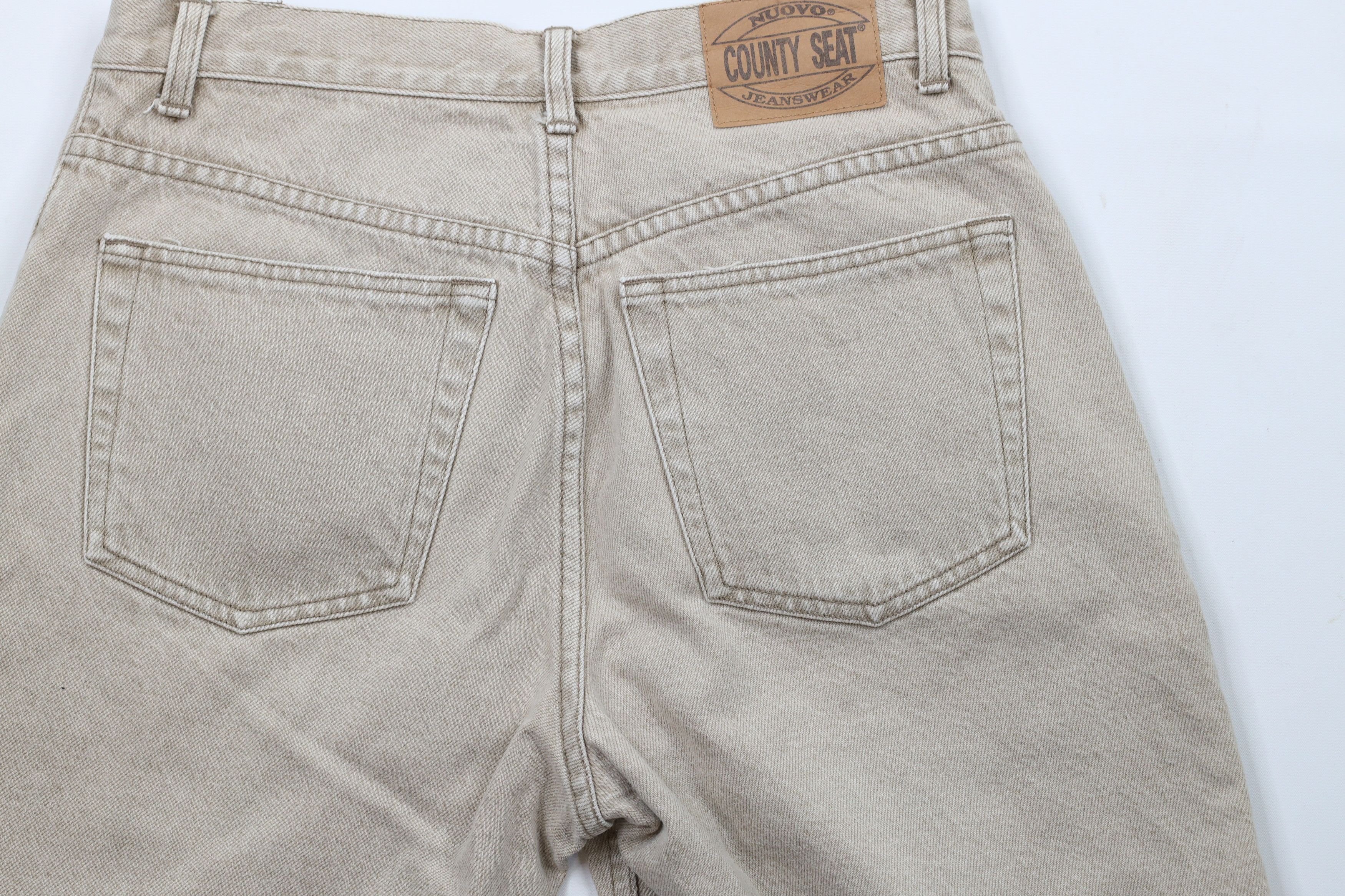 Vintage Vintage 90s Streetwear Knee Denim Jean Shorts Jorts Beige Size US 31 - 10 Thumbnail