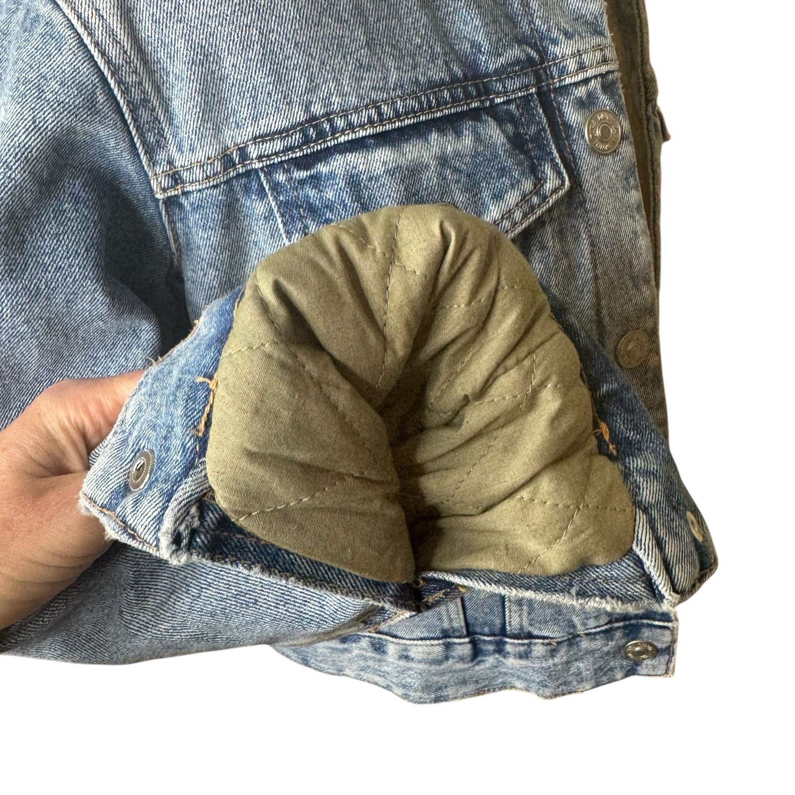 Zara ZARA Sherpa Lined Denim Jacket Size Small Size S / US 4 / IT 40 - 5 Thumbnail