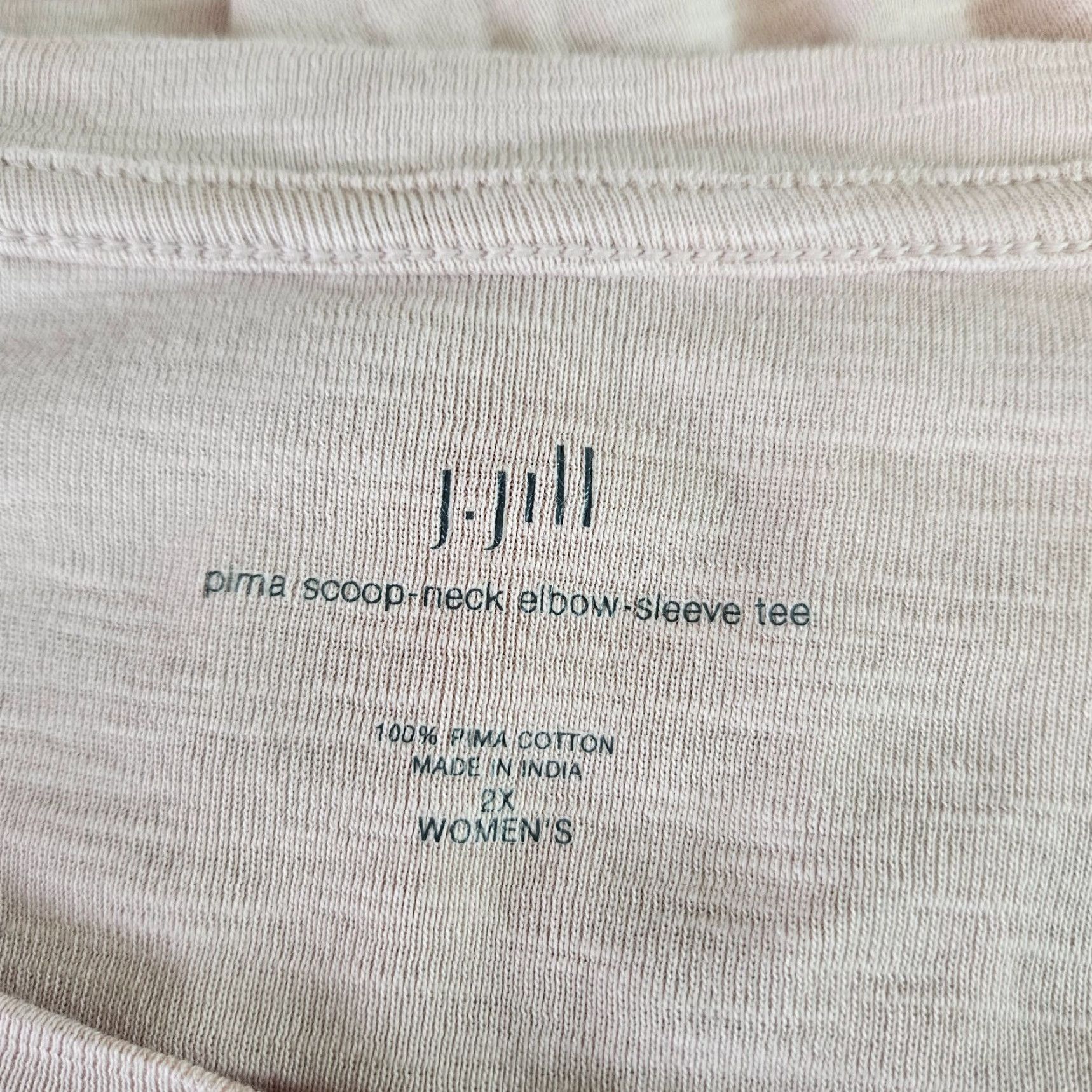 J. Jill **J Jill Women Plus Size Pink Cotton Scoop Neck Elbow Sleeve T-Shirt** User: **J Jill Women 2X Pink Cotton Scoop Neck Elbow Sleeve T-Shirt** Size XXL / US 16-18 / IT 52-54 - 5 Thumbnail