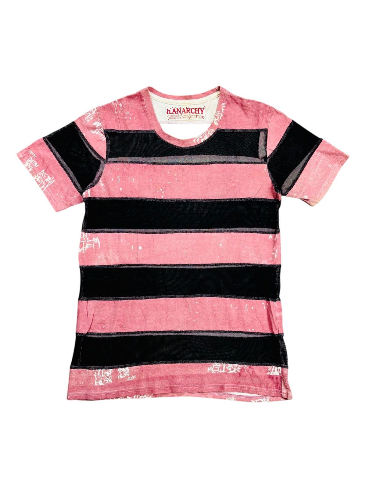 Hysteric Glamour 2000s H. Anarchy by Naoto - Mix Fish Net T-Shirt Size US M / EU 48-50 / 2 - 1 Thumbnail