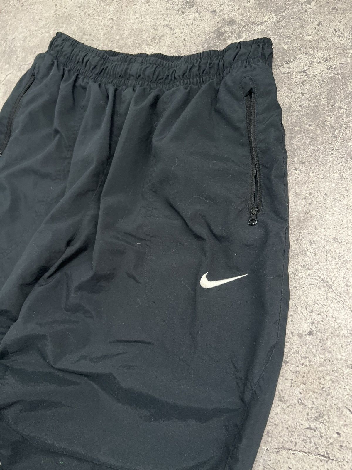 Nike × Vintage Y2K Nike Nylon Pants Track Drill Logo Swoosh Size US 33 - 3 Thumbnail