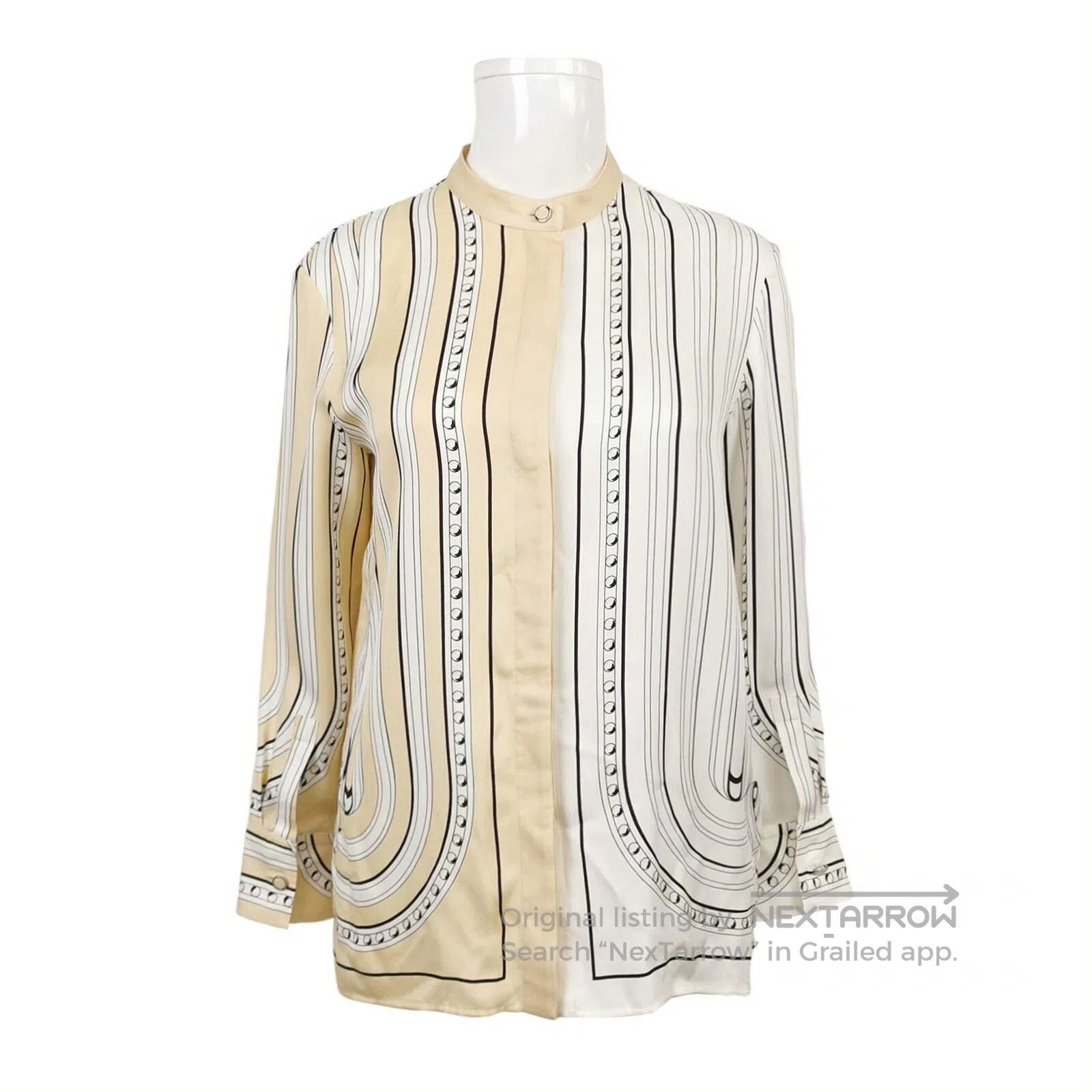 Hermes Hermes Yellow Silk Shirt Size 36. Size XS / US 0-2 / IT 36-38 - 1 Thumbnail