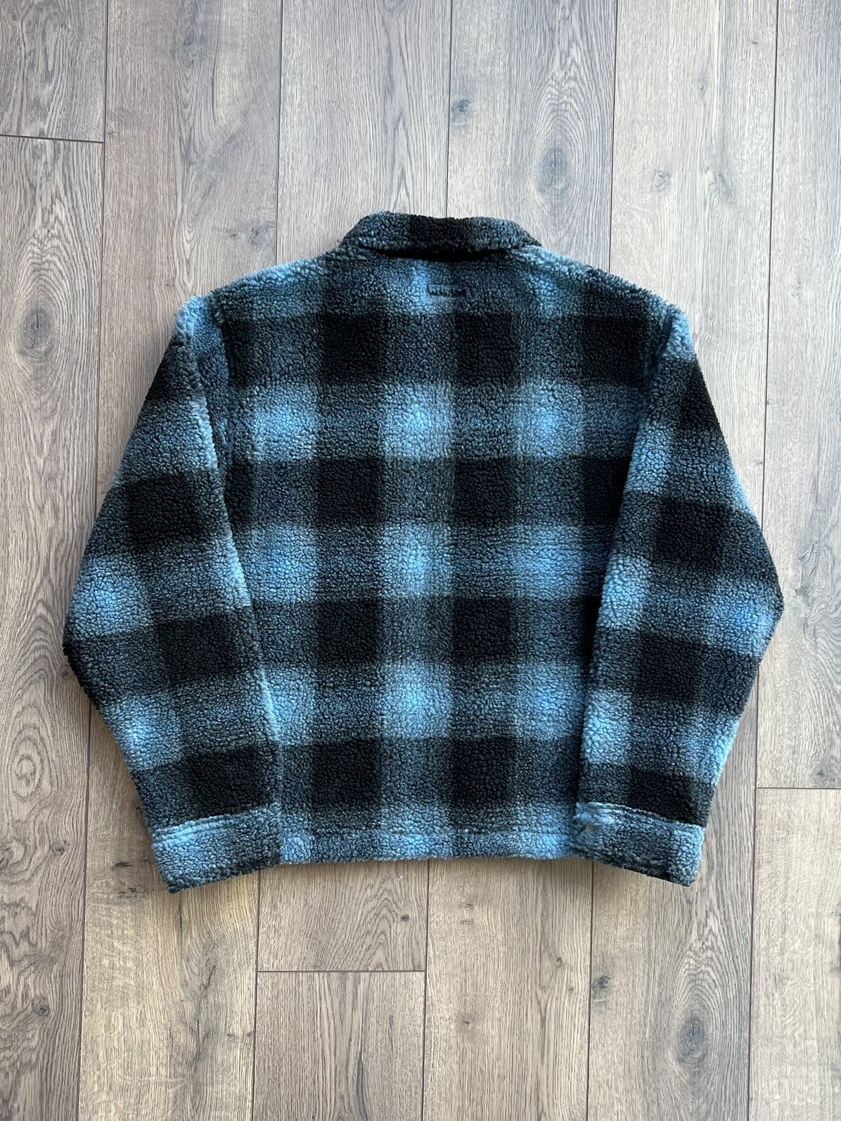 Stussy Stussy Shadow Plaid Zip Sherpa Shirt “Blue” Large Size US L / EU 52-54 / 3 - 7 Thumbnail