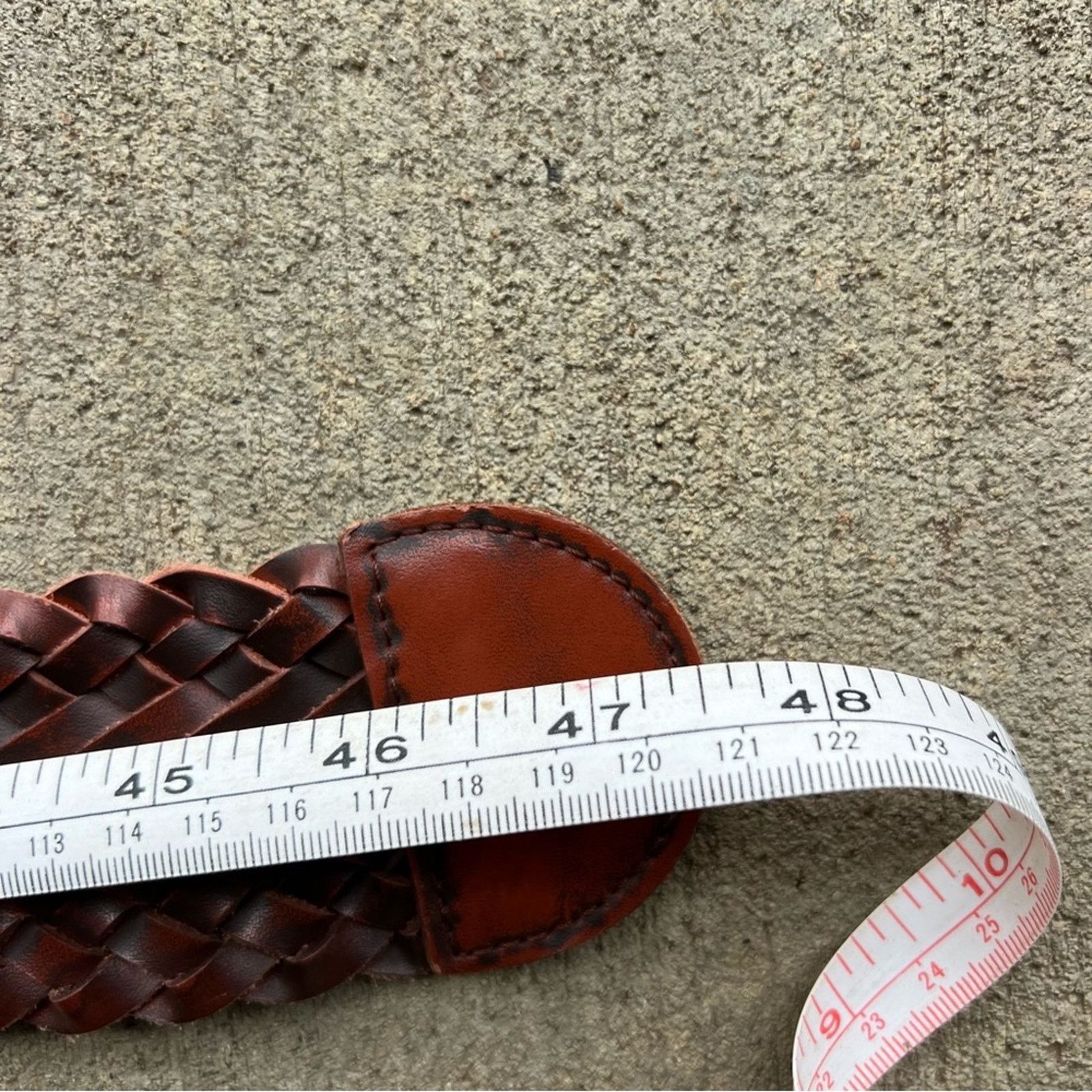 Vintage CABI brown braid leather boho bronze metallic southwest belt Size ONE SIZE - 5 Thumbnail