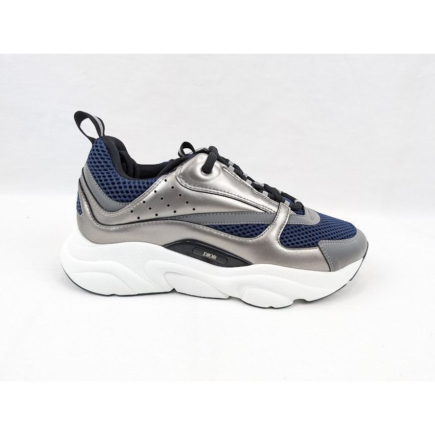 Dior o1rshd1 B22 Calfskin Mesh Sneakers in Grey/Blue Size US 8 / EU 41 - 1 Thumbnail