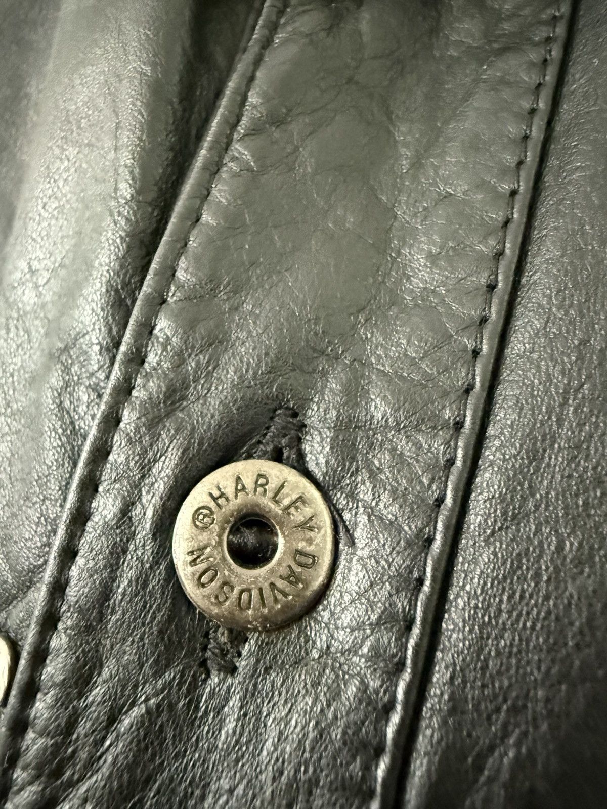 Harley Davidson Vintage leather☠️ PUNK 80's HARLEY DAVIDSON Biker VEST Size US L / EU 52-54 / 3 - 8 Thumbnail
