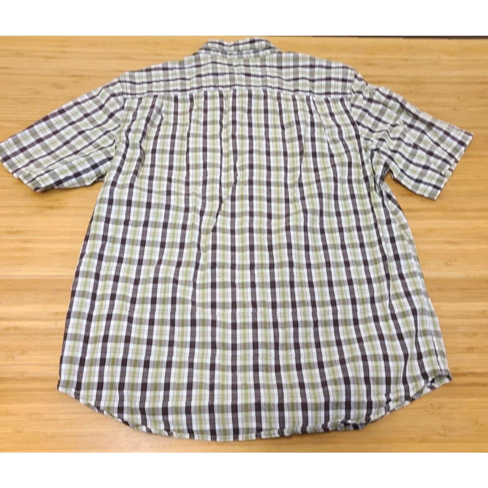 Carhartt Carhartt Shirt Men L Relaxed Button-Down Plaid Cotton Green White Short Sleeve Embroidered Logo USA Size US L / EU 52-54 / 3 - 5 Thumbnail