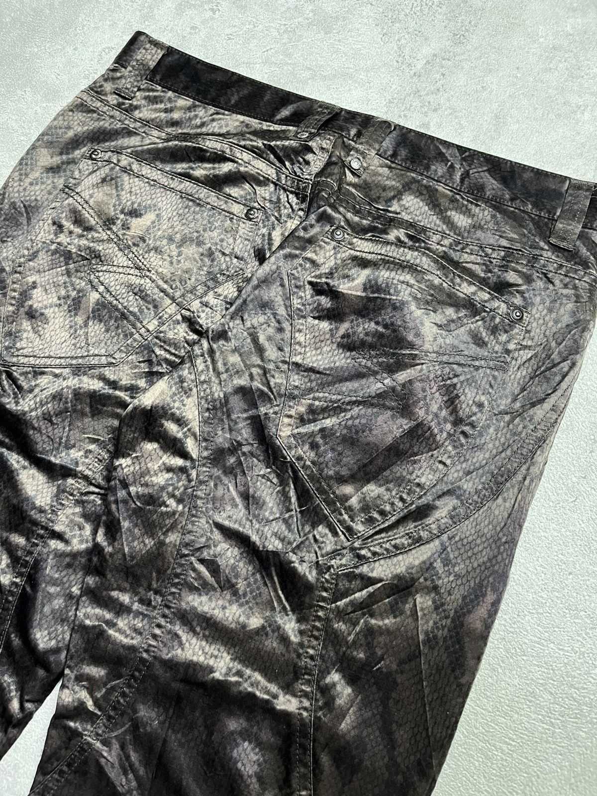Japanese Brand Semanticdesign Snake skin python Flare Laces Pant Size US 30 / EU 46 - 7 Thumbnail